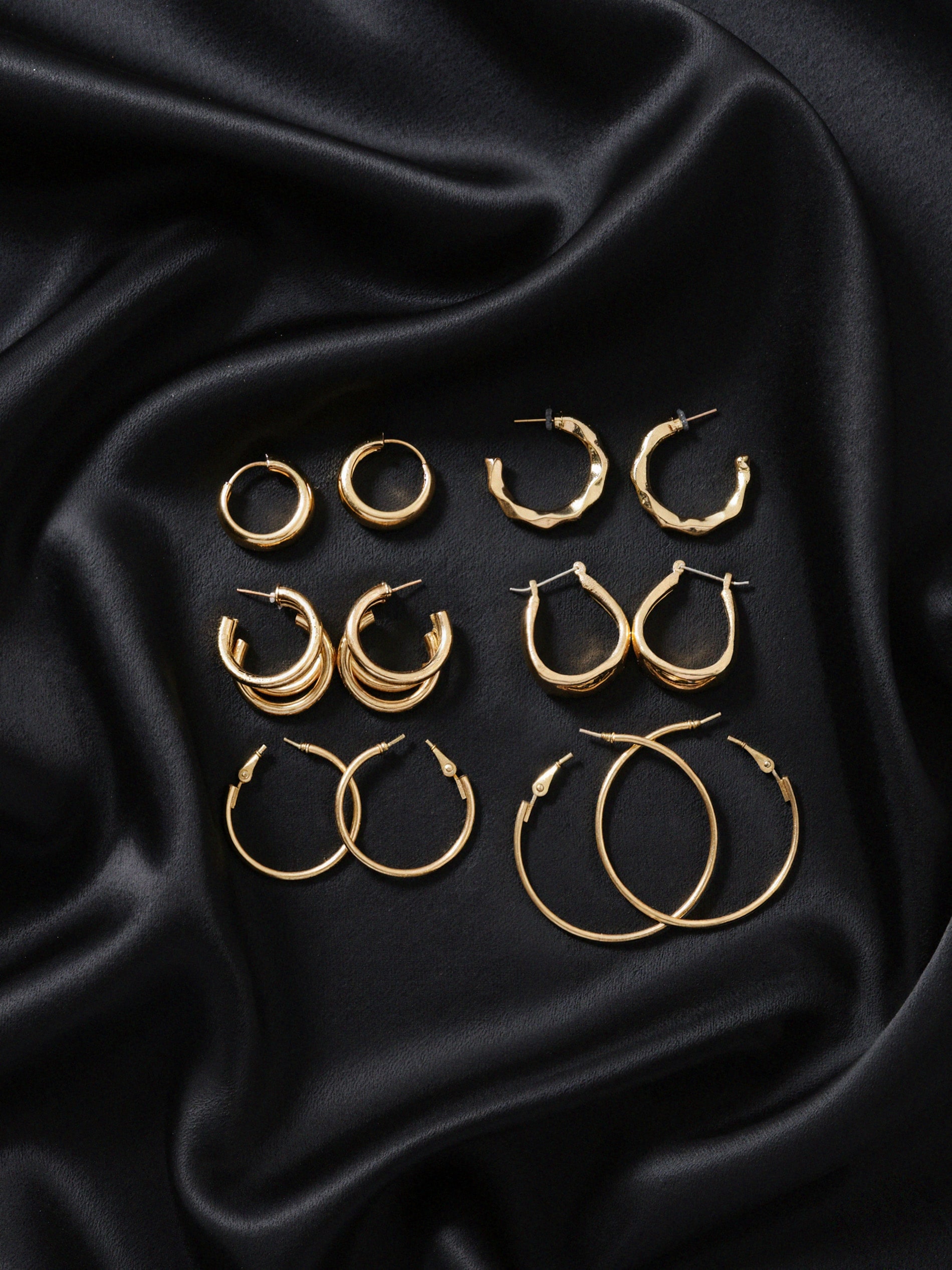 Sinsay - Σετ με 6 σκουλαρίκια - χρυσο φωτογραφία