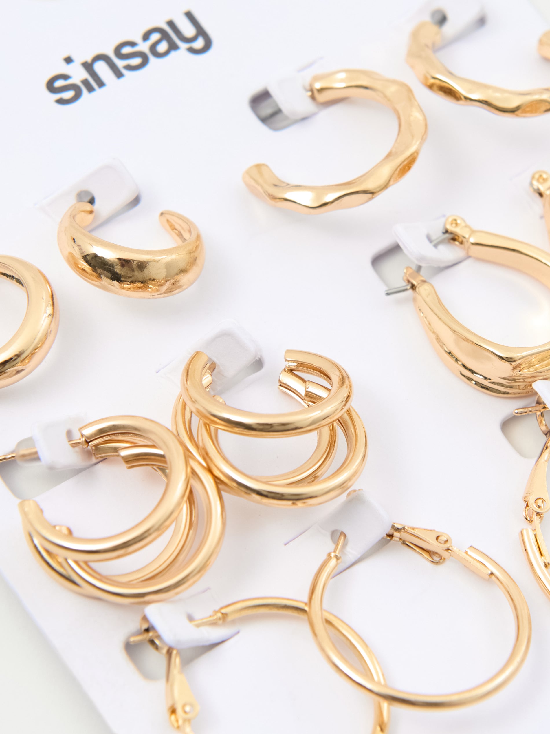 Sinsay - Σετ με 6 σκουλαρίκια - χρυσο φωτογραφία