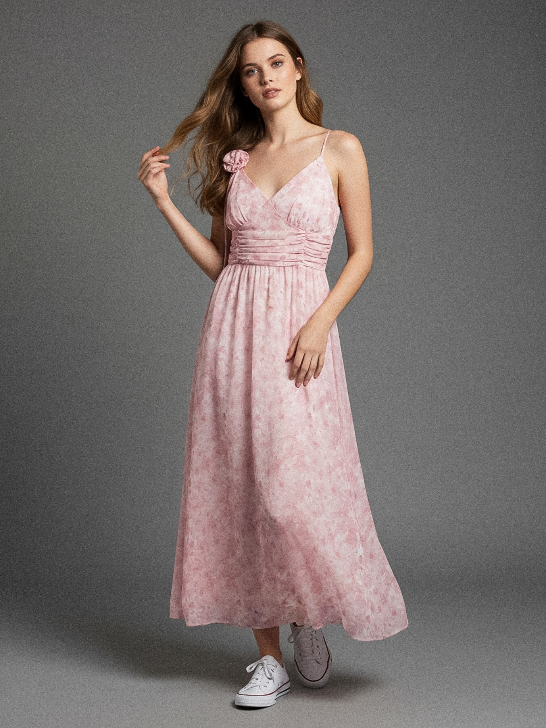 Sinsay - Midi φλοράλ φόρεμα - πολυχρωμο φωτογραφία