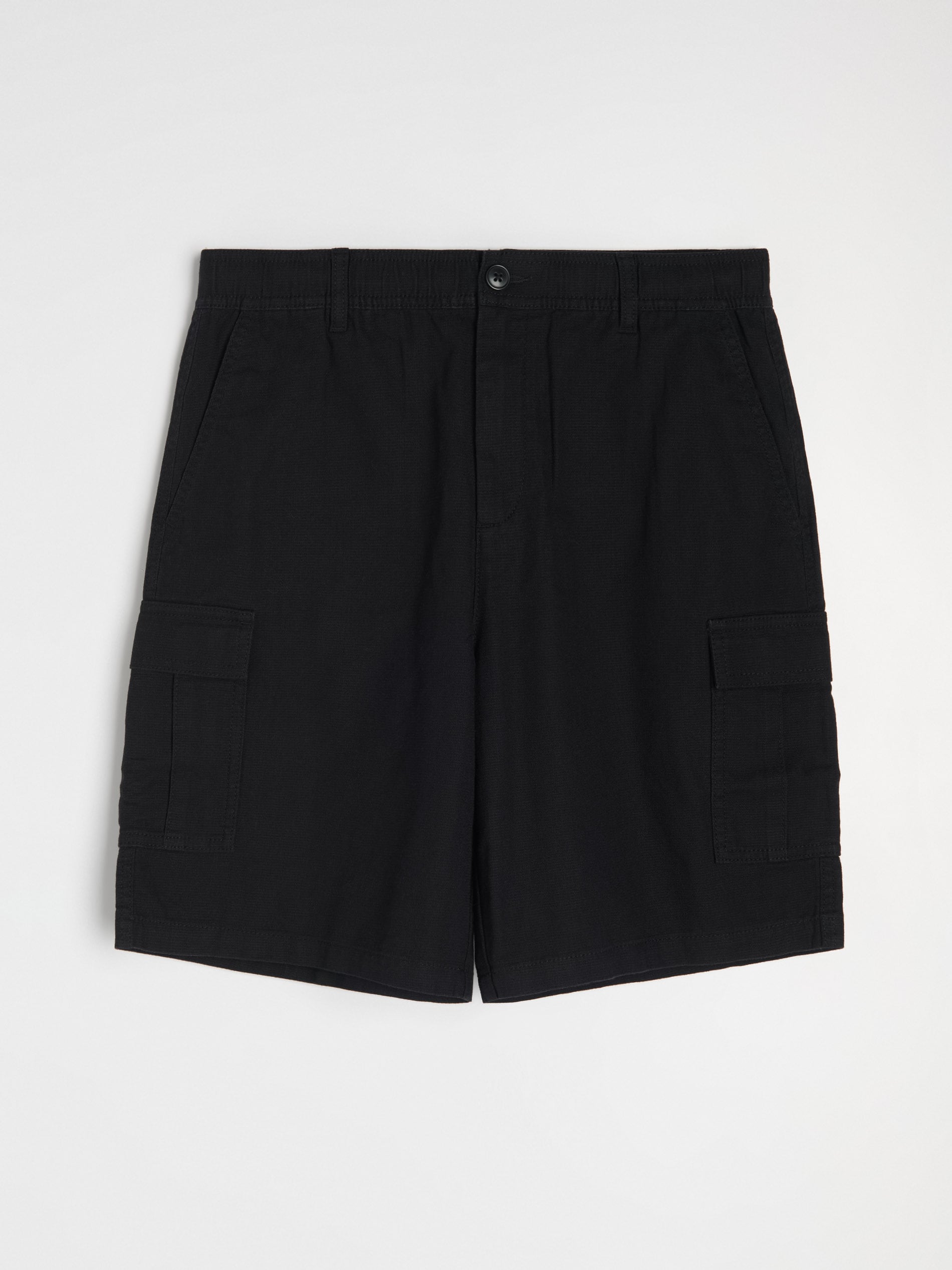 Sinsay - Bawełniane szorty cargo - czarny