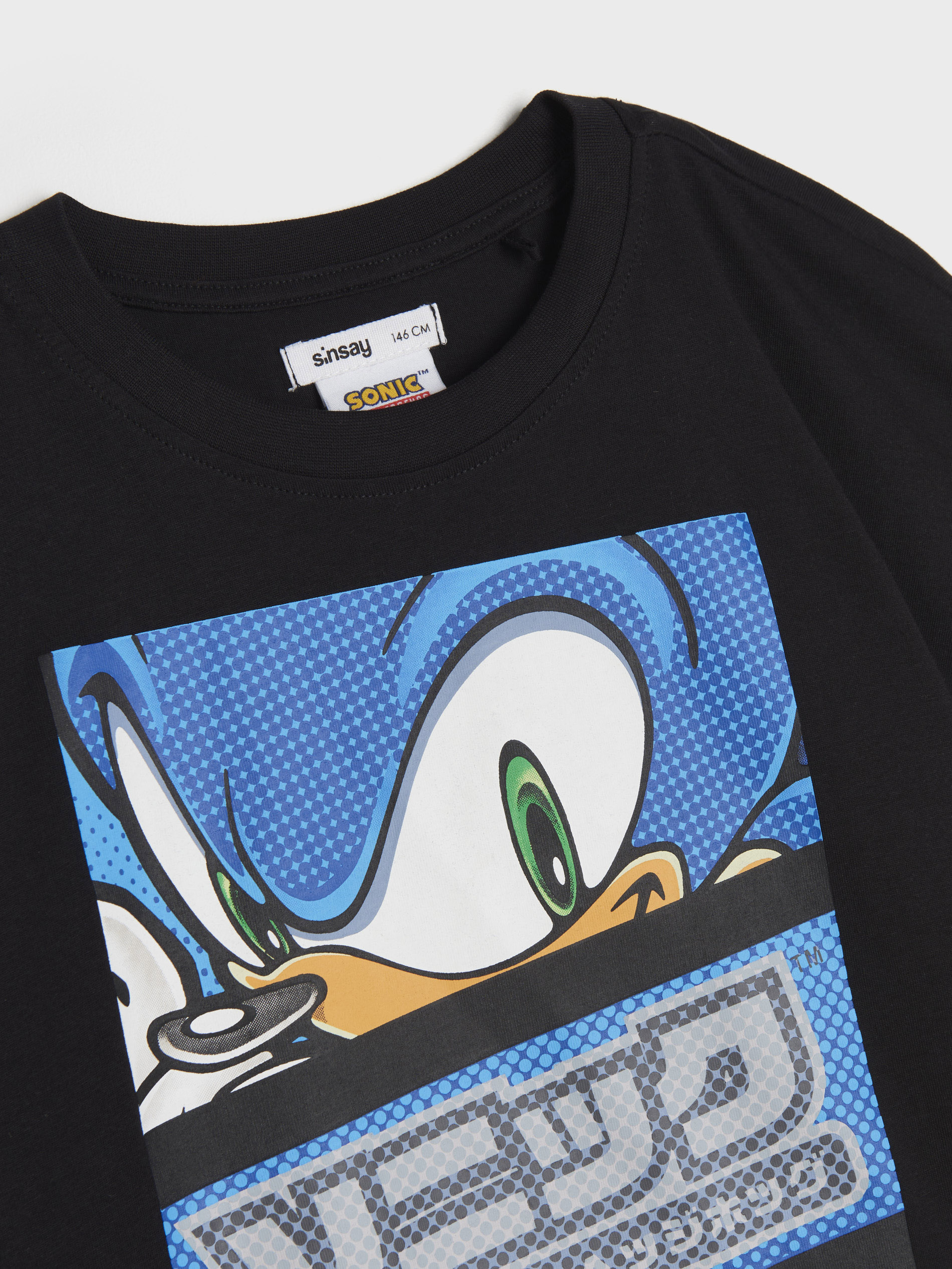 Sinsay - Tricou Sonic The Hedgehog - Negru