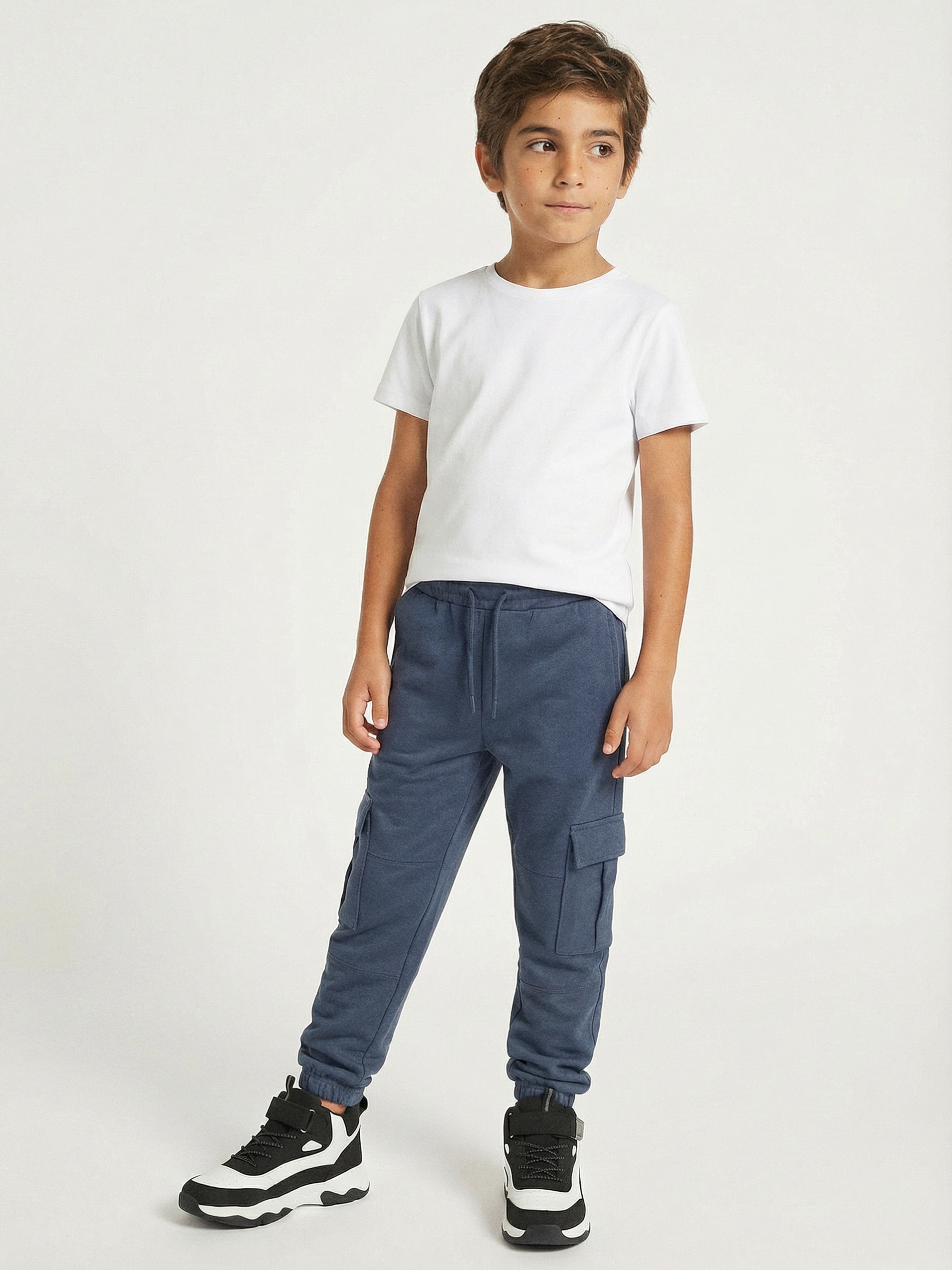 Sinsay - Spodnie dresowe cargo loose - mid blue