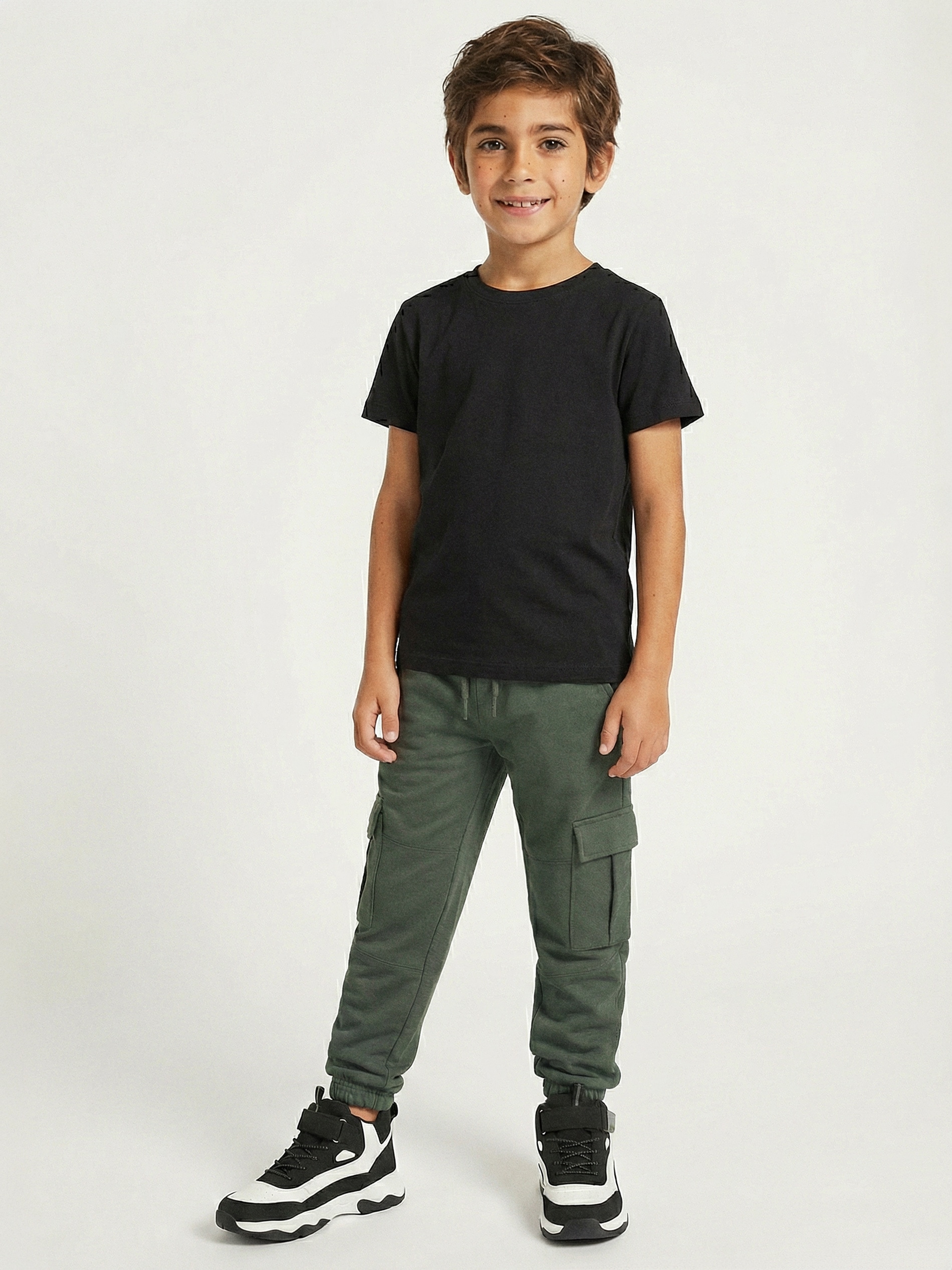 Sinsay - Spodnie dresowe cargo loose - zielony