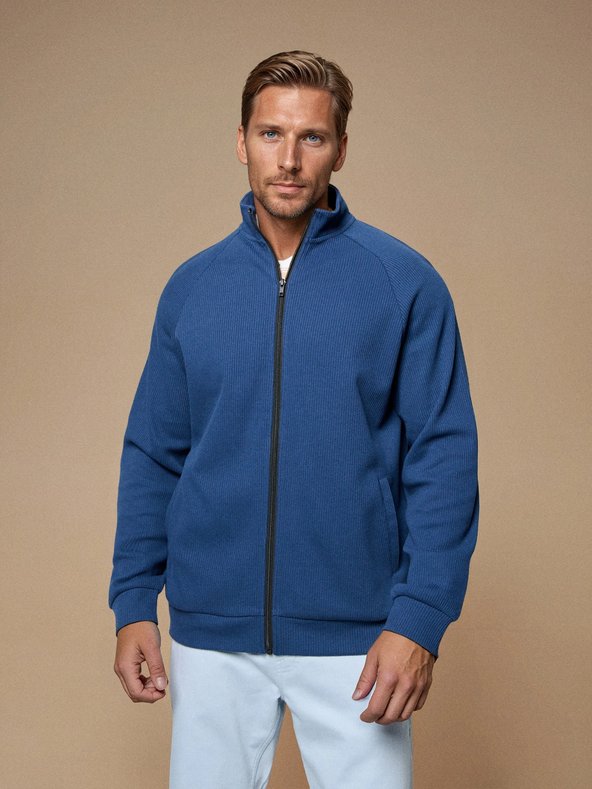 Sinsay - Prążkowana bluza bomberka - szary