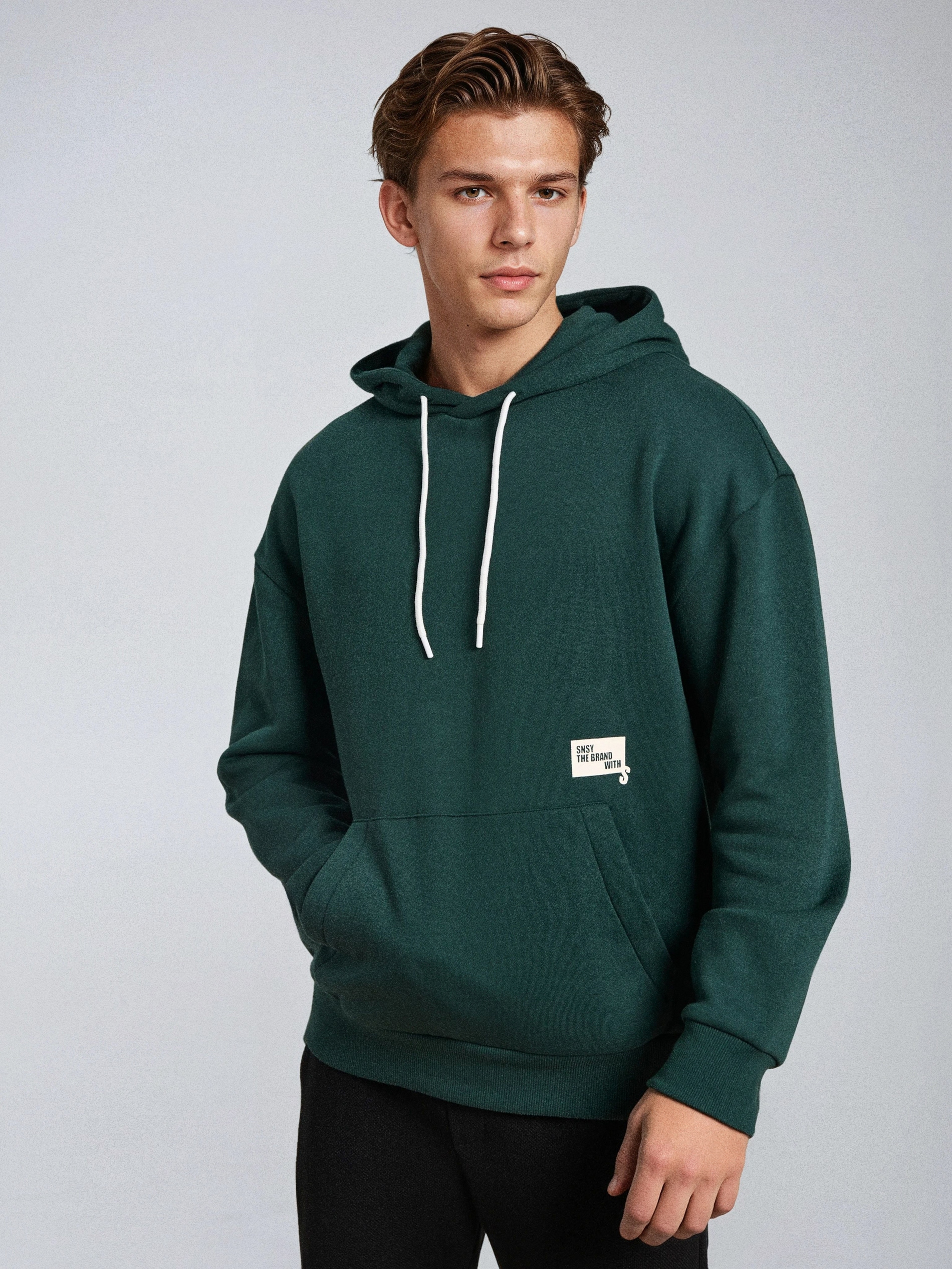 Sinsay - Φούτερ με κουκούλα - γαλαζοπρασινο φωτογραφία