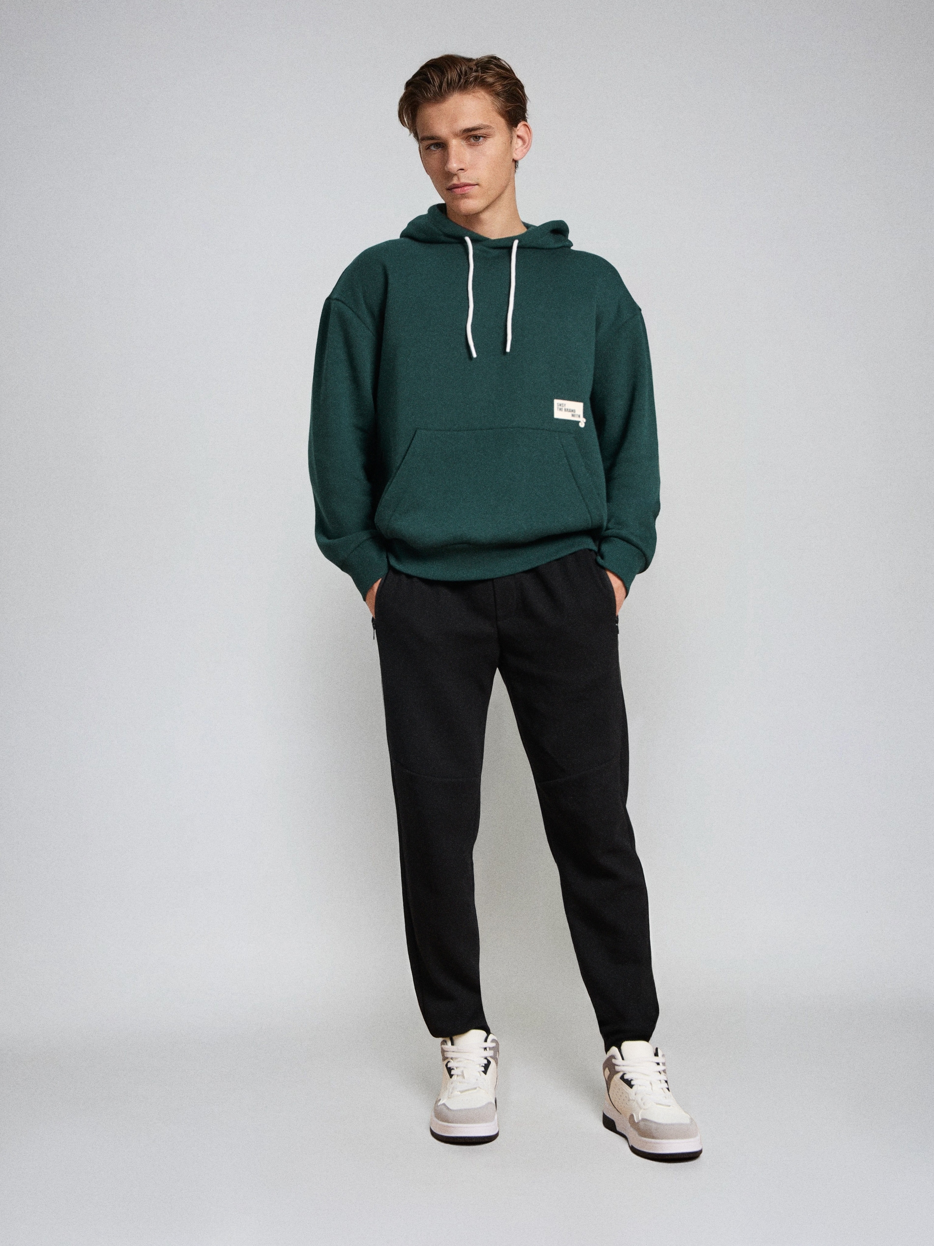 Sinsay - Φούτερ με κουκούλα - γαλαζοπρασινο φωτογραφία