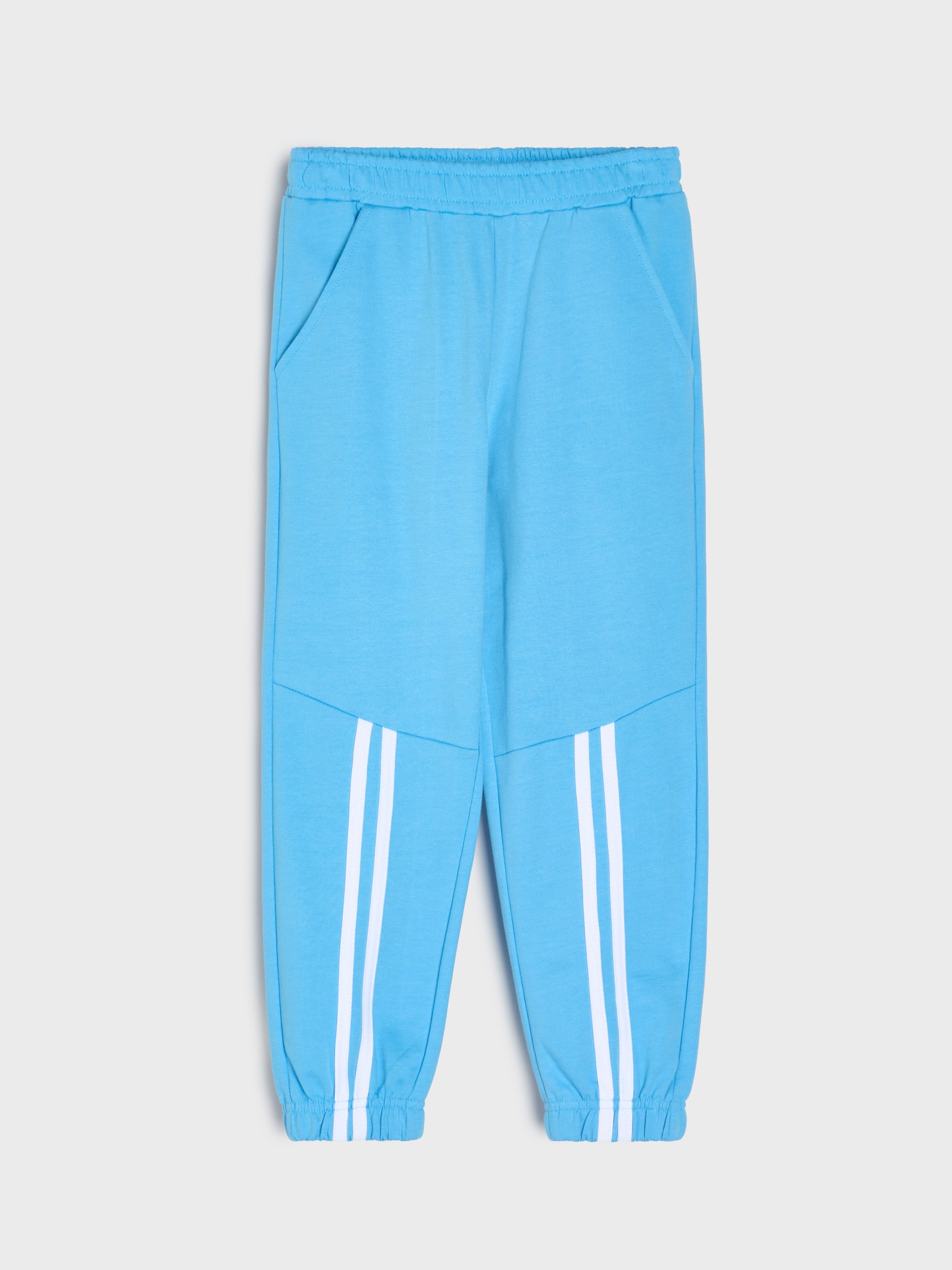 Sinsay - Spodnie dresowe z lampasami - niebieski