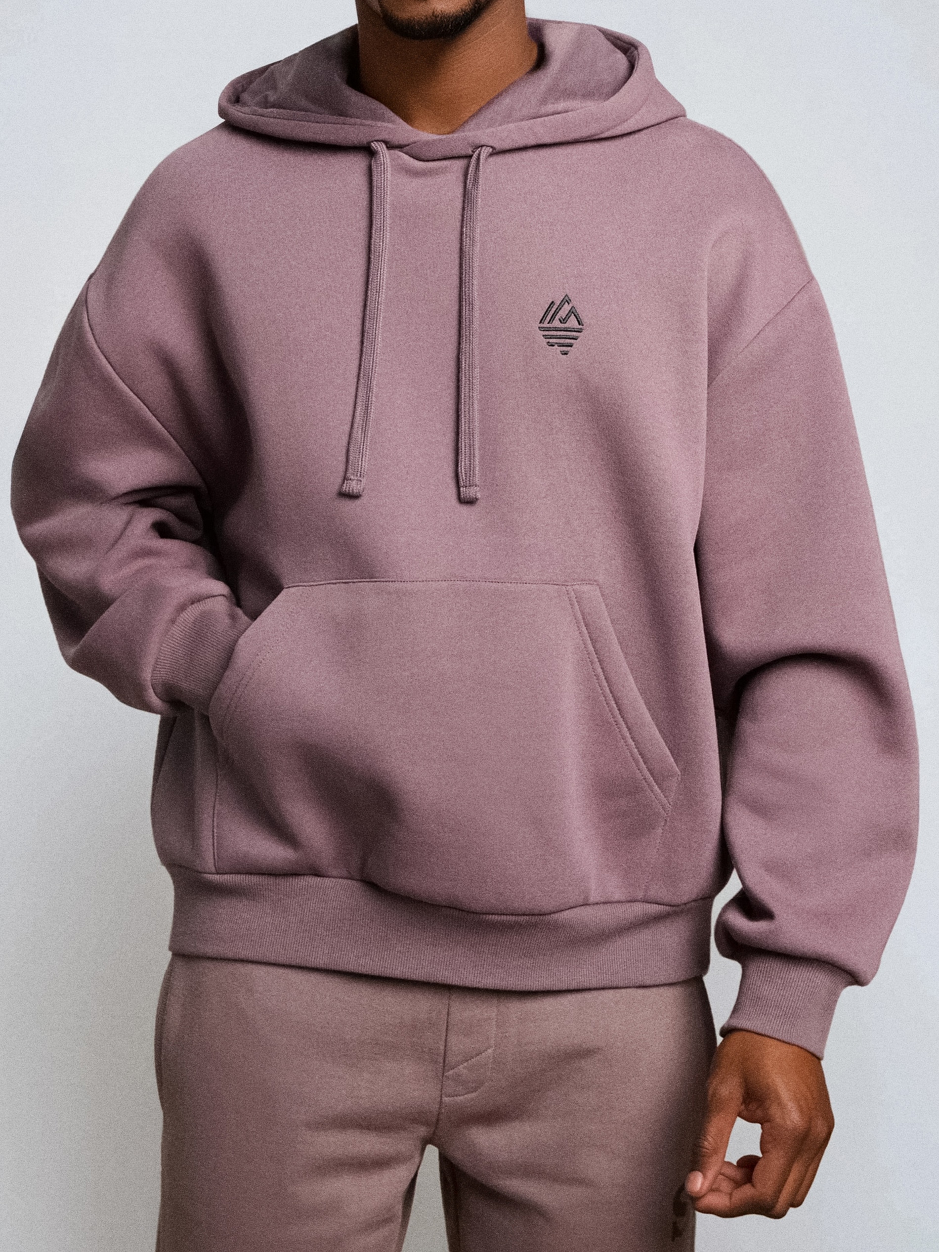 Sinsay - Bluza hoodie basic - fioletowy