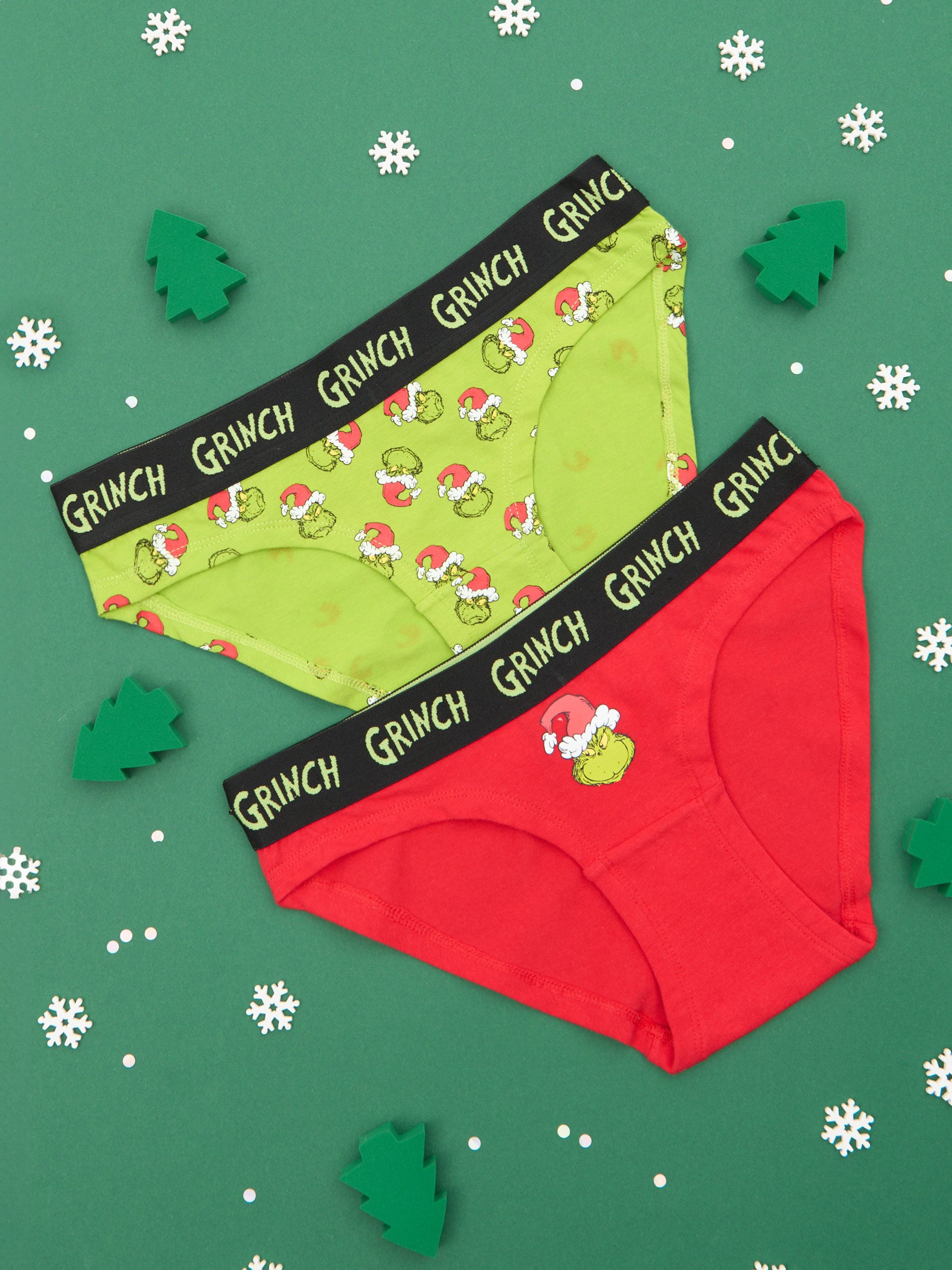 Sinsay - Set De 2 Perechi De Chiloți Hipster Cu Grinch - Multicolor