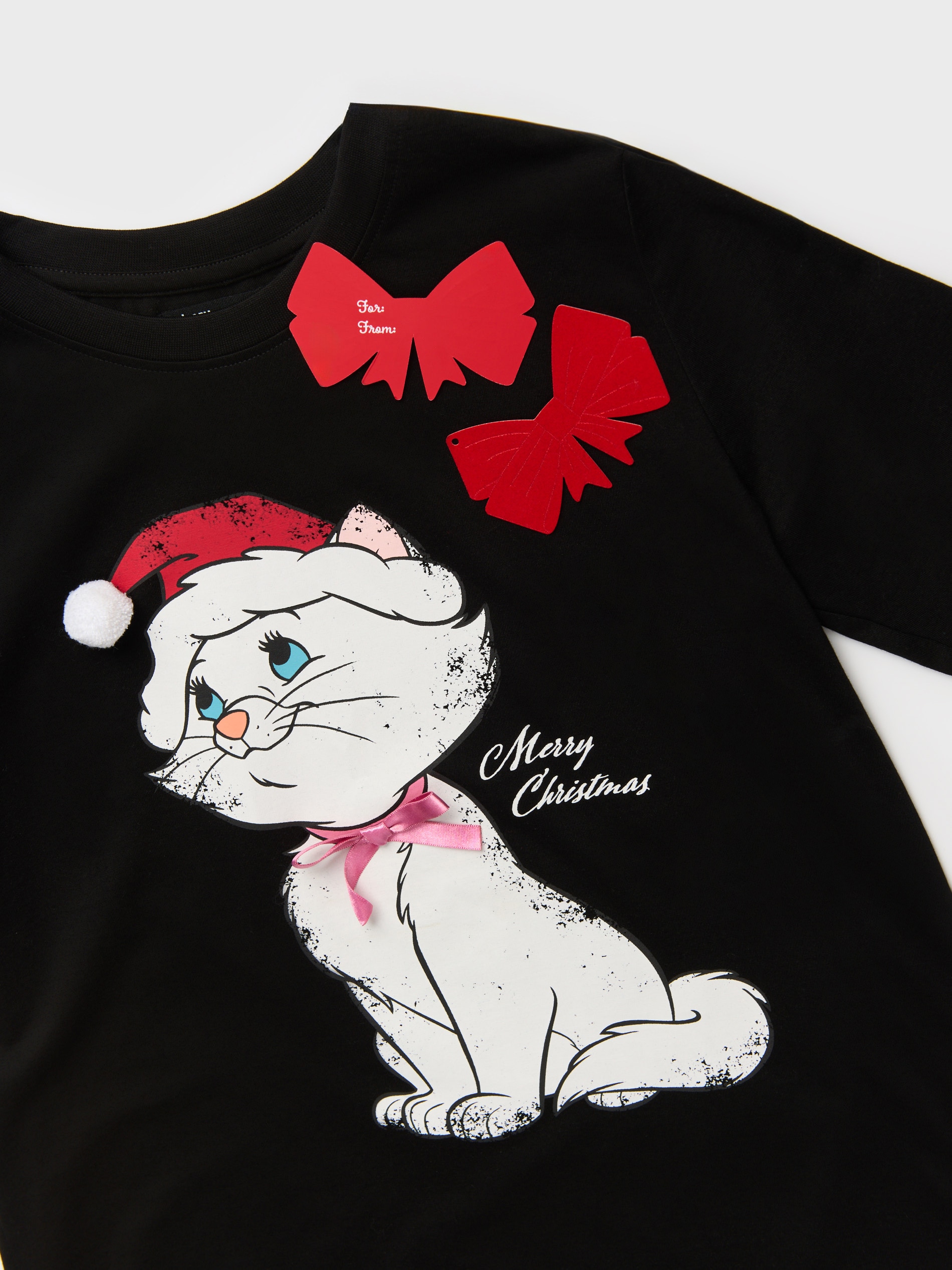 Sinsay - Βαμβακερό μπλουζάκι με στάμπα Aristocats - μαυρο φωτογραφία