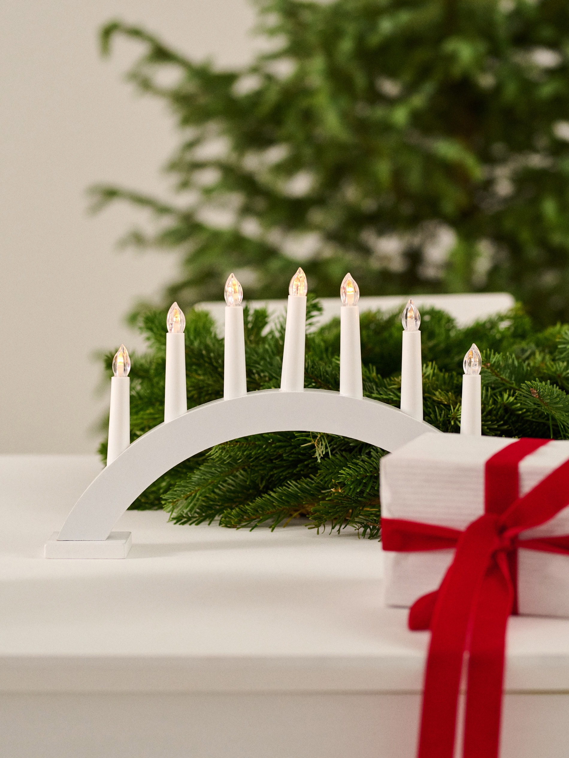 Sinsay - Φως LED - Χριστουγεννιάτικη βάση για κεριά - λευκο φωτογραφία