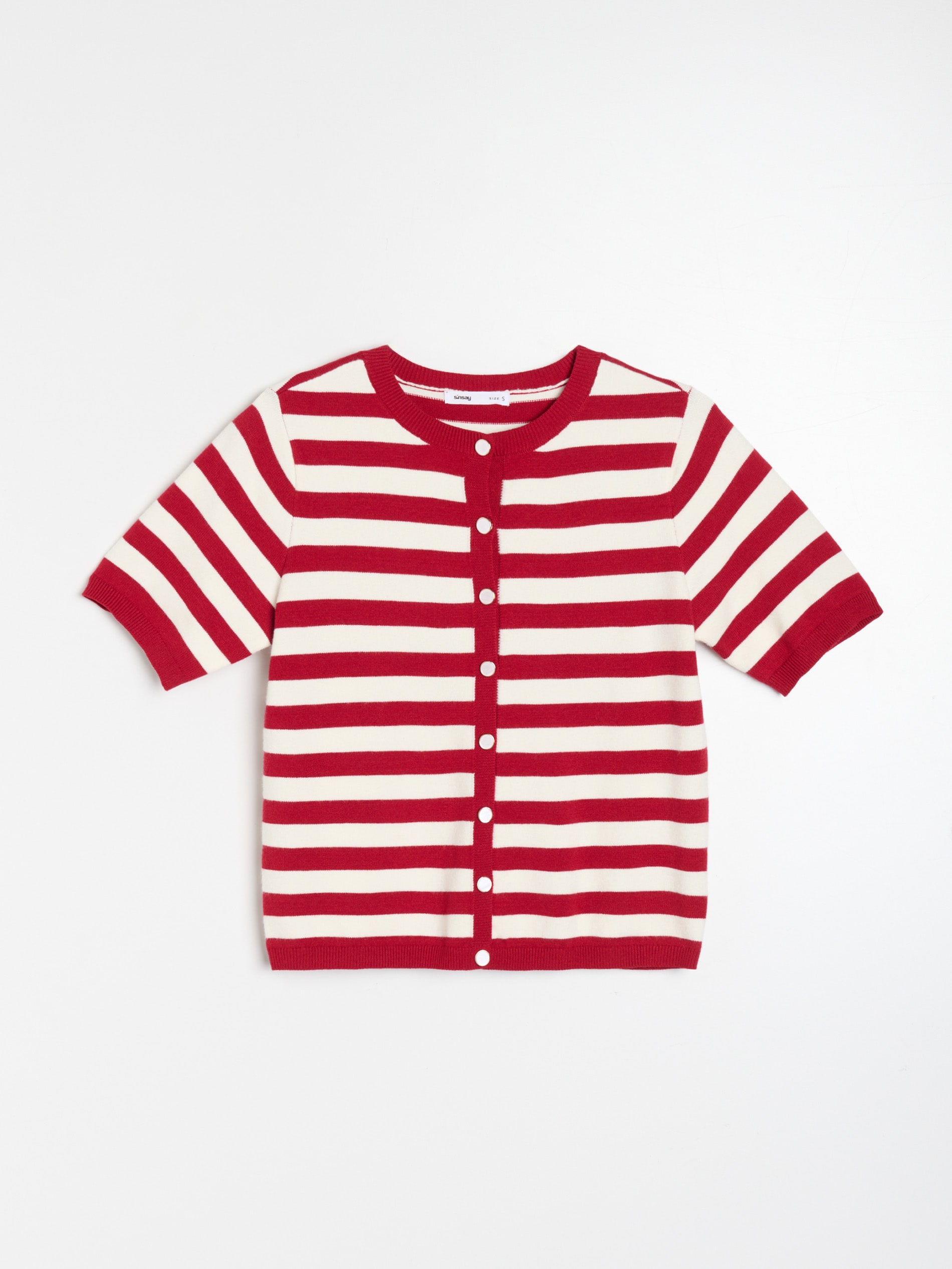 Sinsay - Bluzka swetrowa w paski z wiskozą - wielobarwny