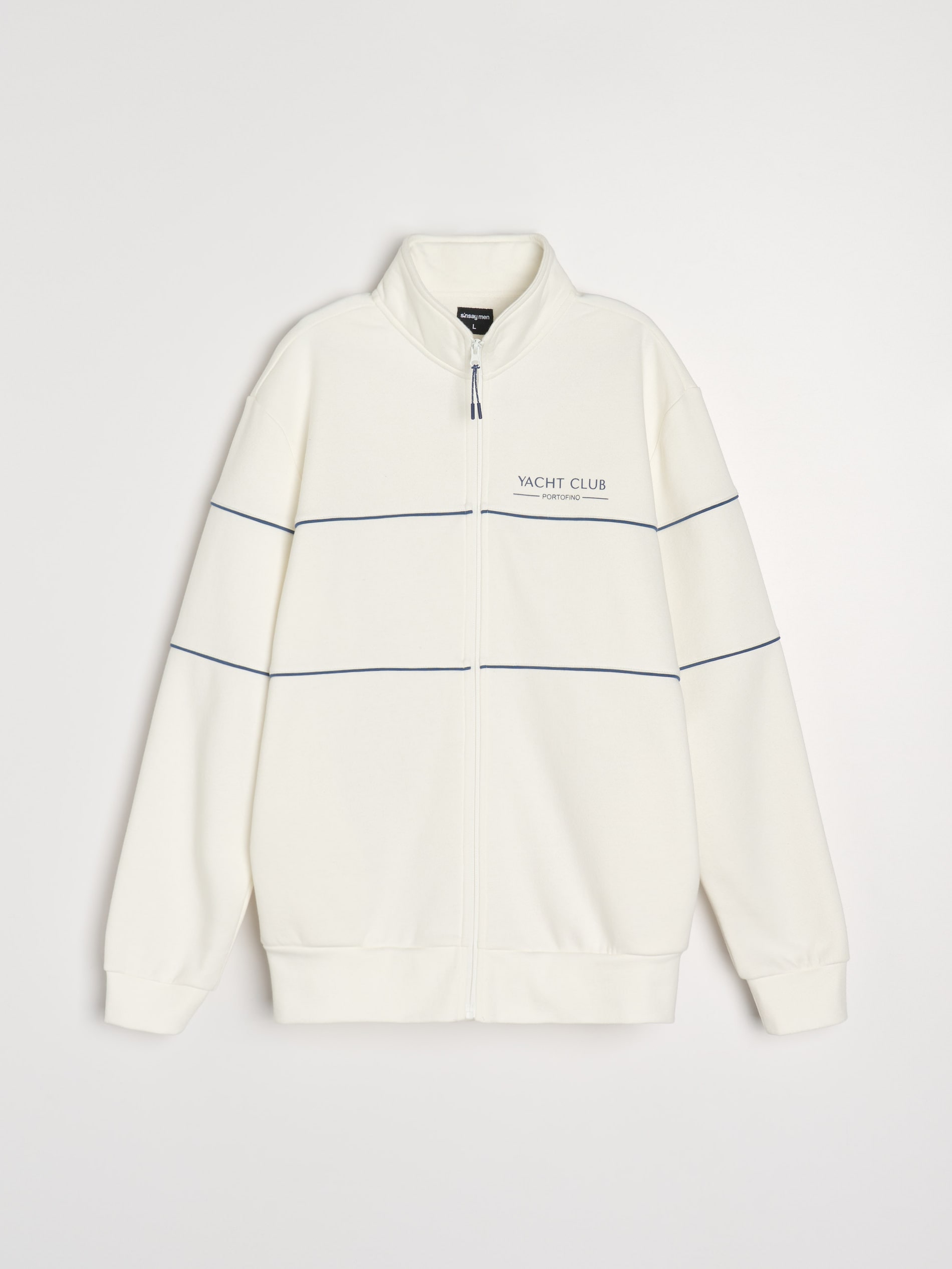 Sinsay - Bluza bomberka z napisem - biały