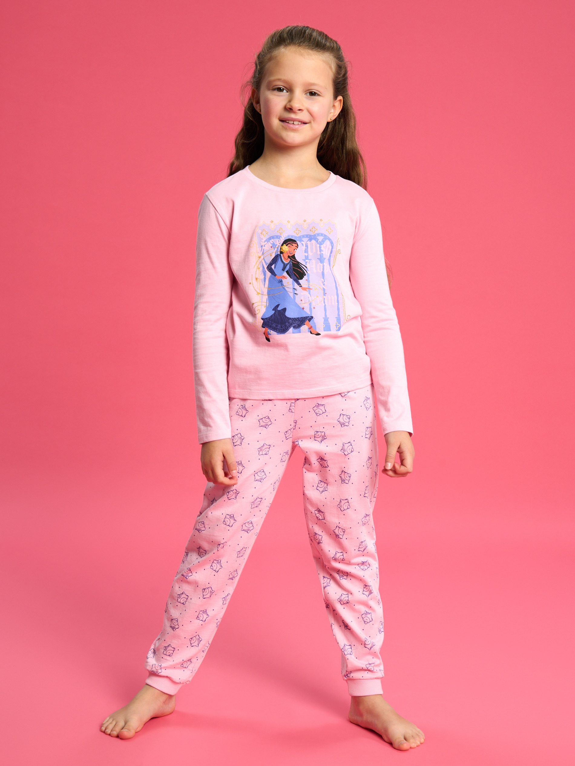 Sinsay - Pijama Din Două Piese Wish - Roz-pastel