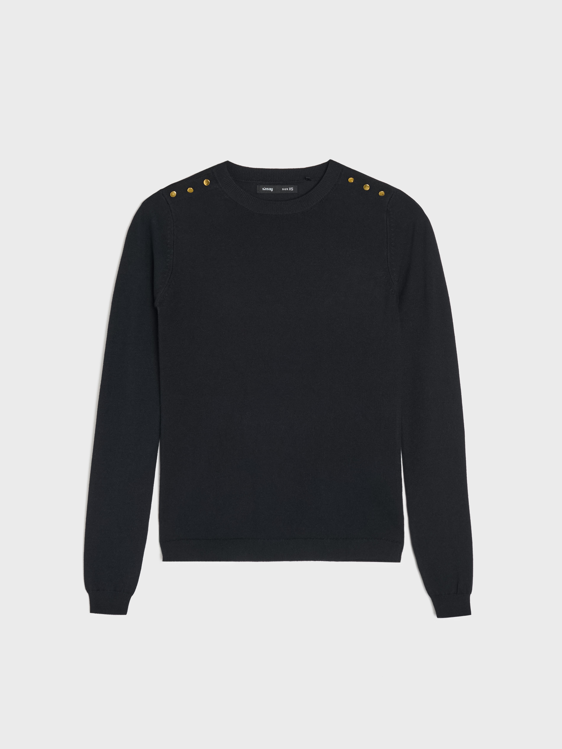 Sinsay - Wiskozowy sweter - czarny