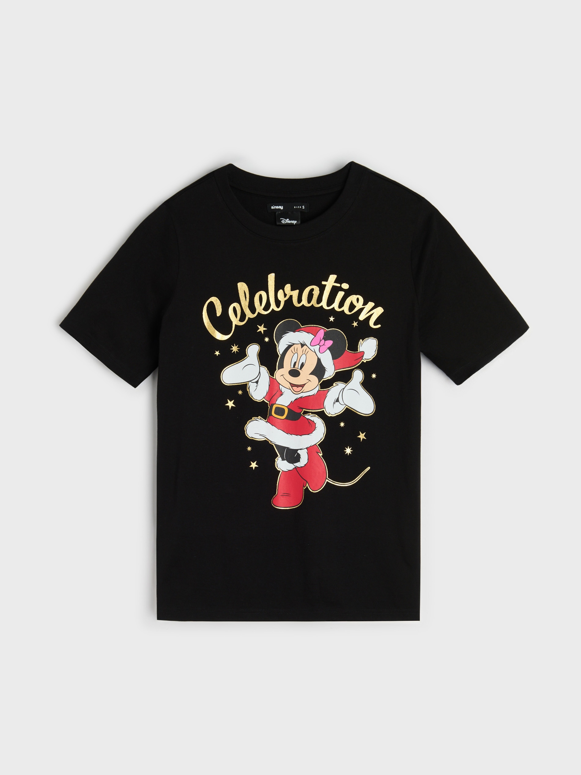 Sinsay - Βαμβακερό μπλουζάκι με στάμπα Minnie Mouse - μαυρο φωτογραφία