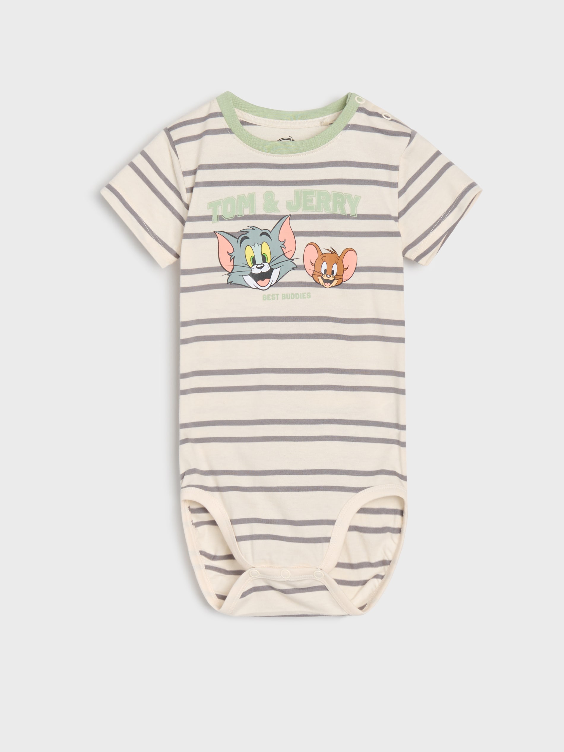 Sinsay - Body niemowlęce Tom and Jerry - kremowy