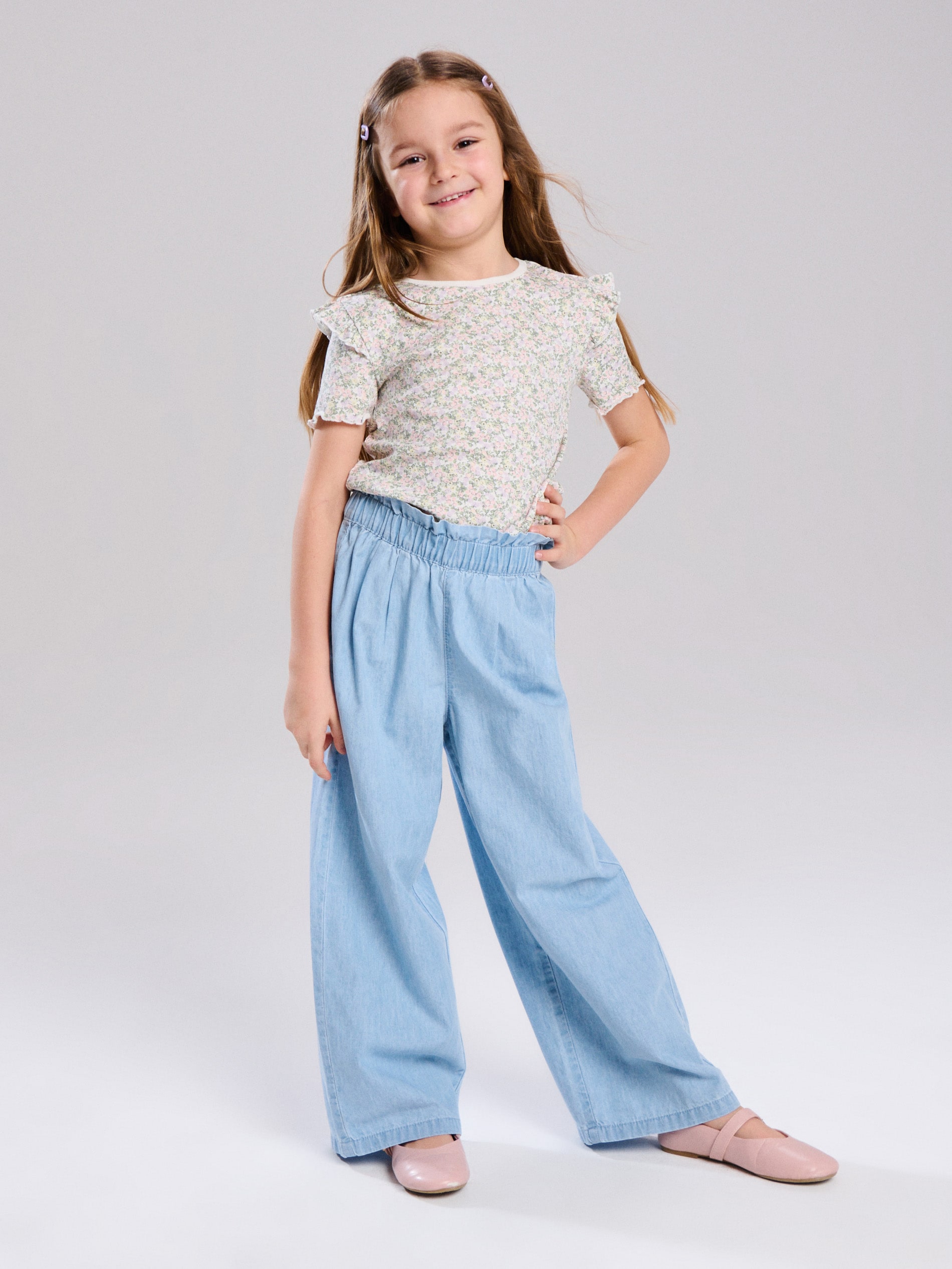 Sinsay - Spodnie light denim - niebieski