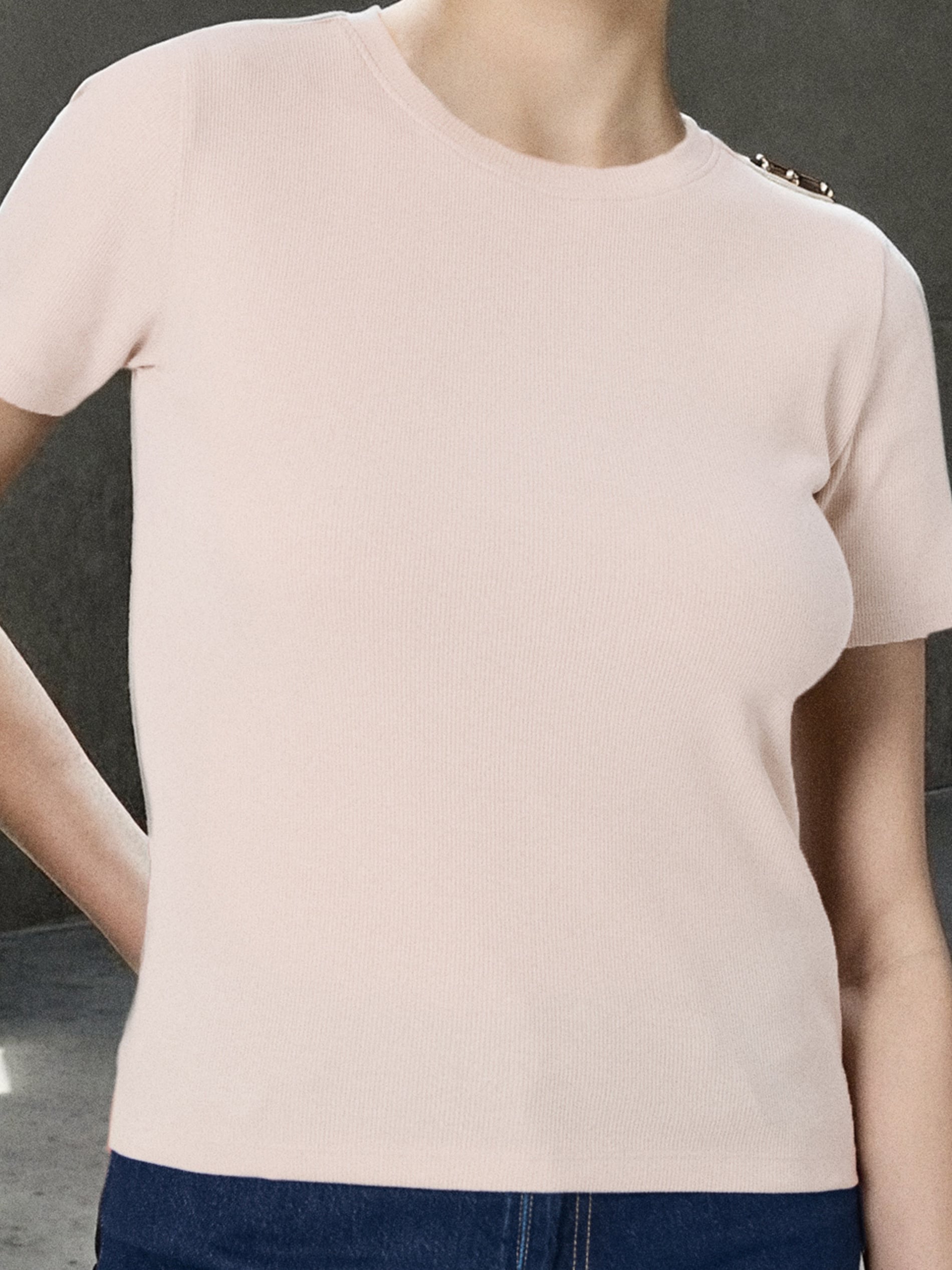 Sinsay - Koszulka z krótkim rękawem - beżowy