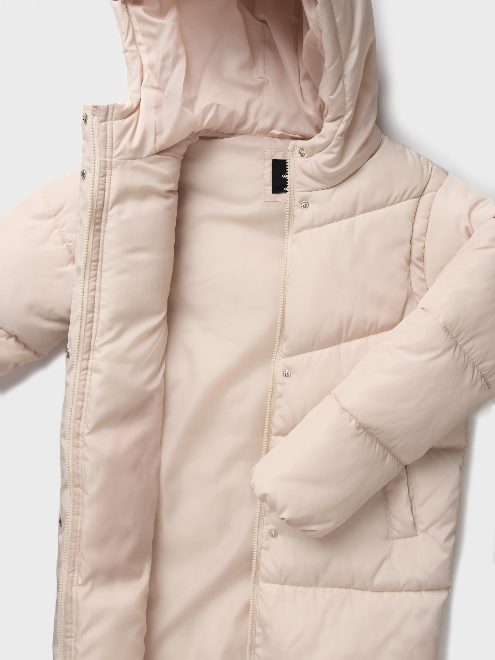 Sinsay - Παλτό με αποσπώμενα μανίκια - κρεμ φωτογραφία