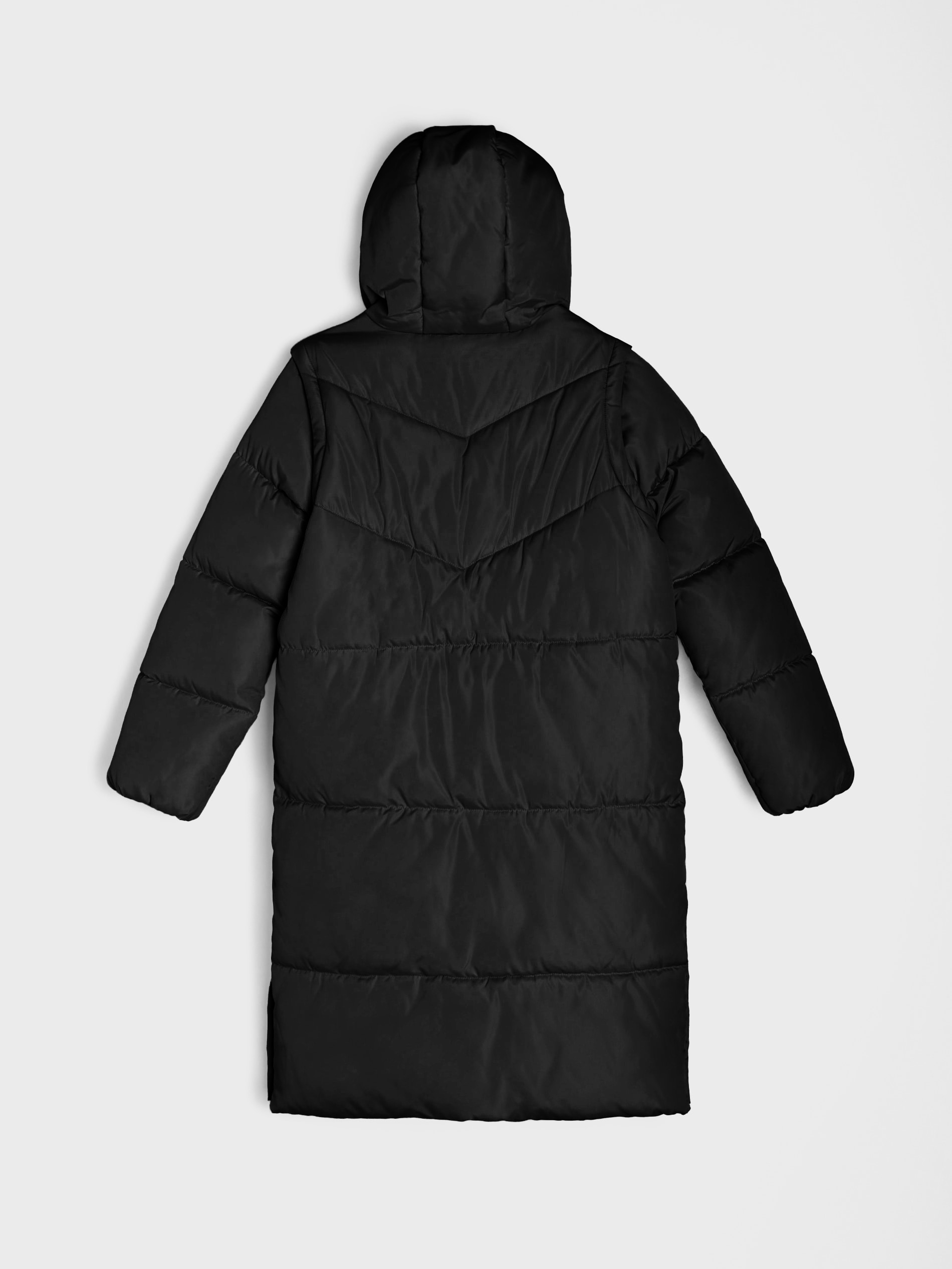 Sinsay - Παλτό με αποσπώμενα μανίκια - μαυρο φωτογραφία