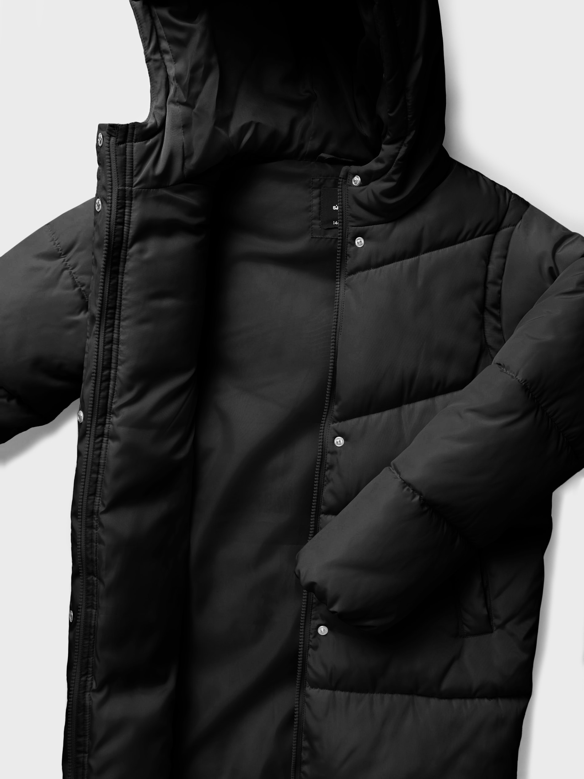 Sinsay - Παλτό με αποσπώμενα μανίκια - μαυρο φωτογραφία