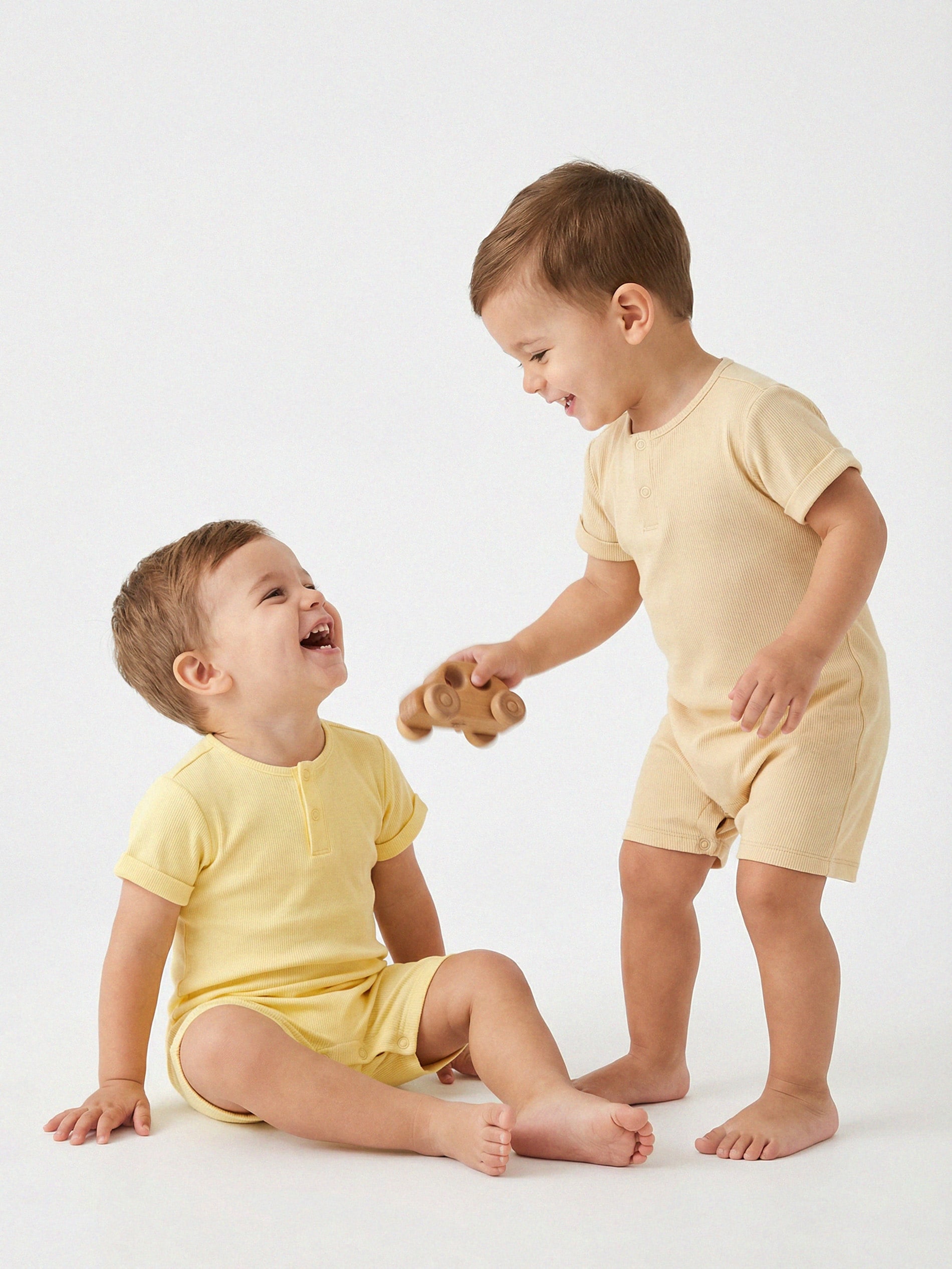 Prążkowane rampersy 2 pack