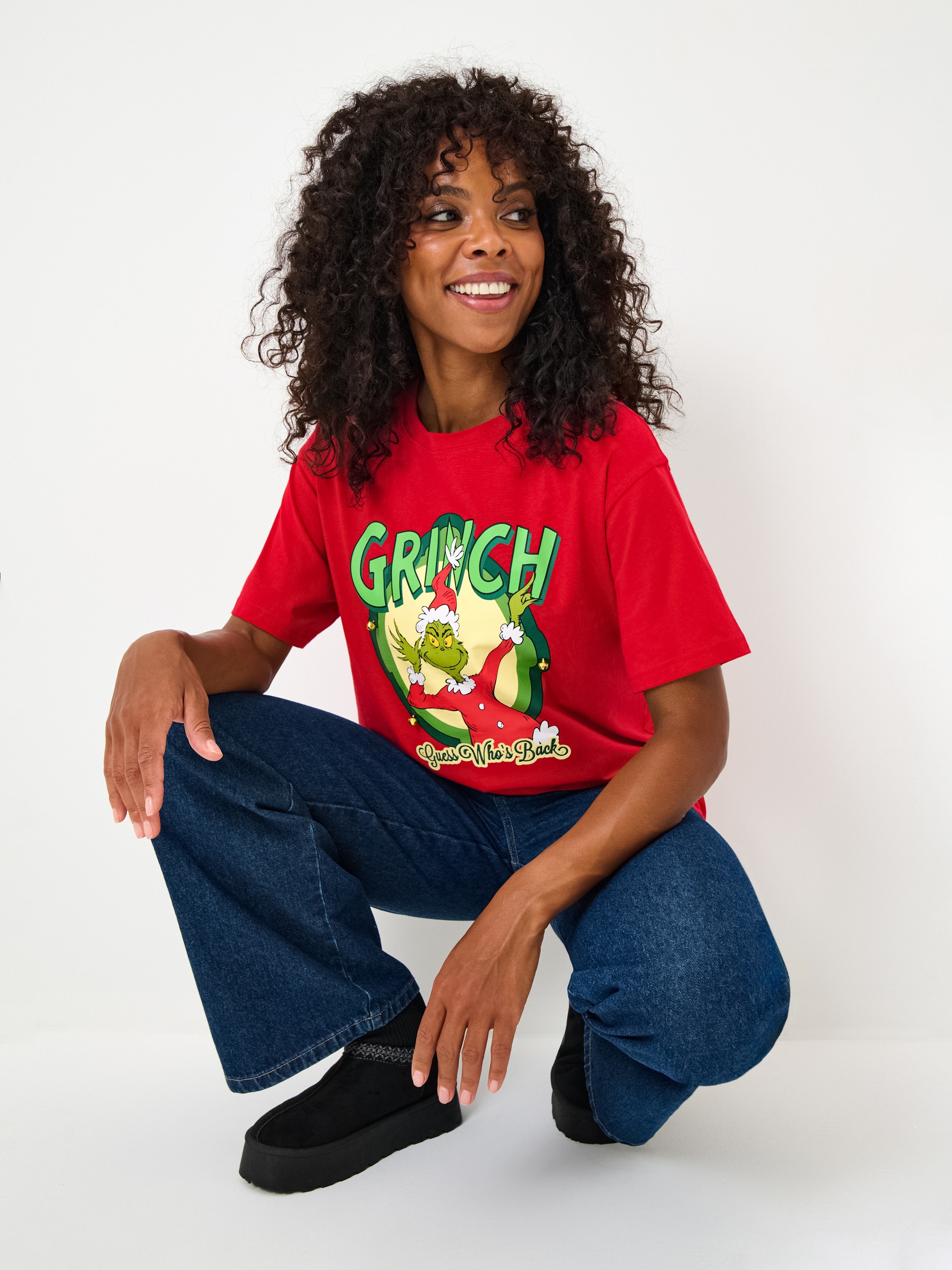 Sinsay - Βαμβακερό μπλουζάκι με στάμπα Grinch - κοκκινο φωτογραφία