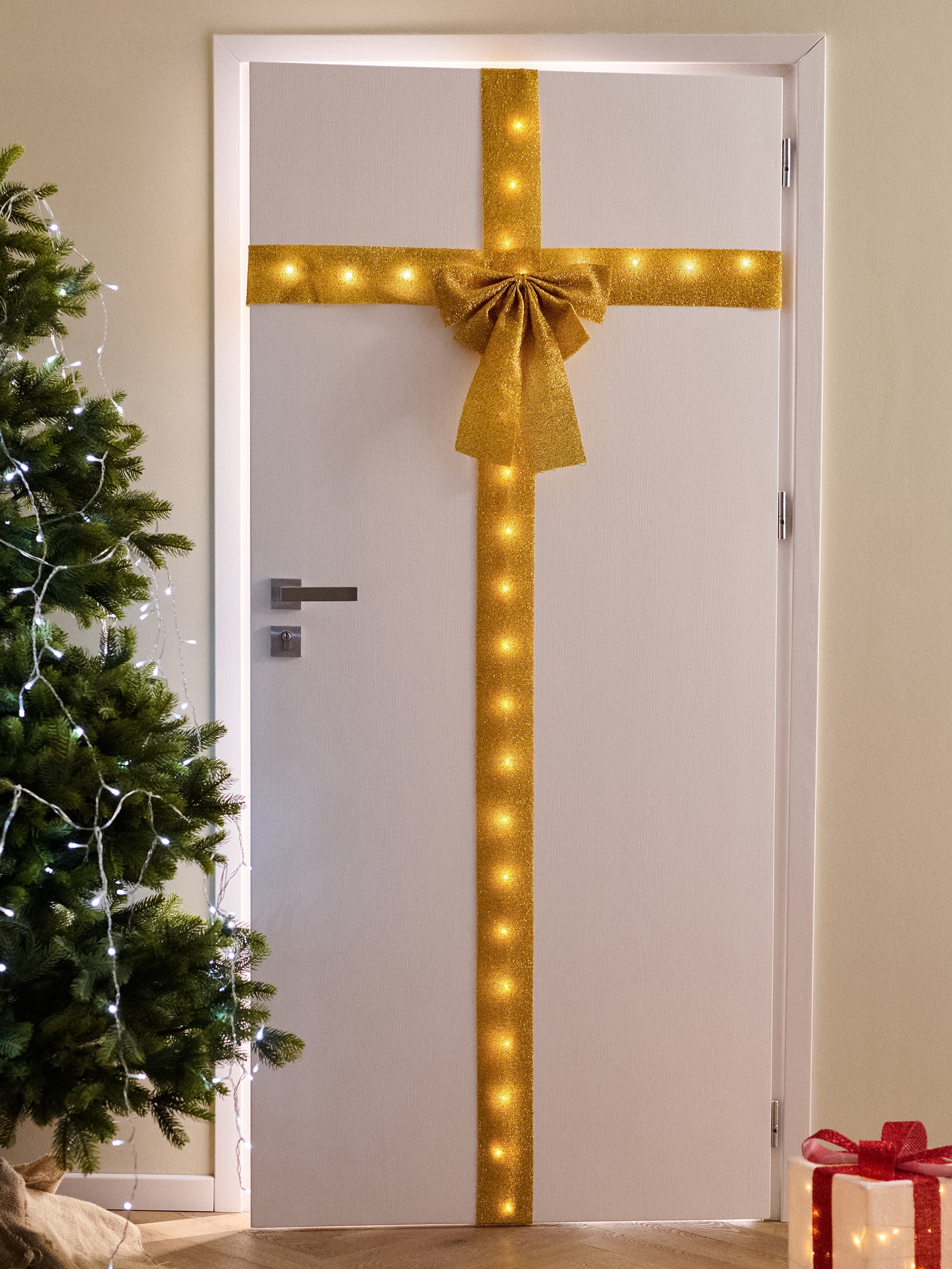 Sinsay - Φώτα LED Χριστουγέννων με σχέδιο φιόγκο - χρυσο φωτογραφία