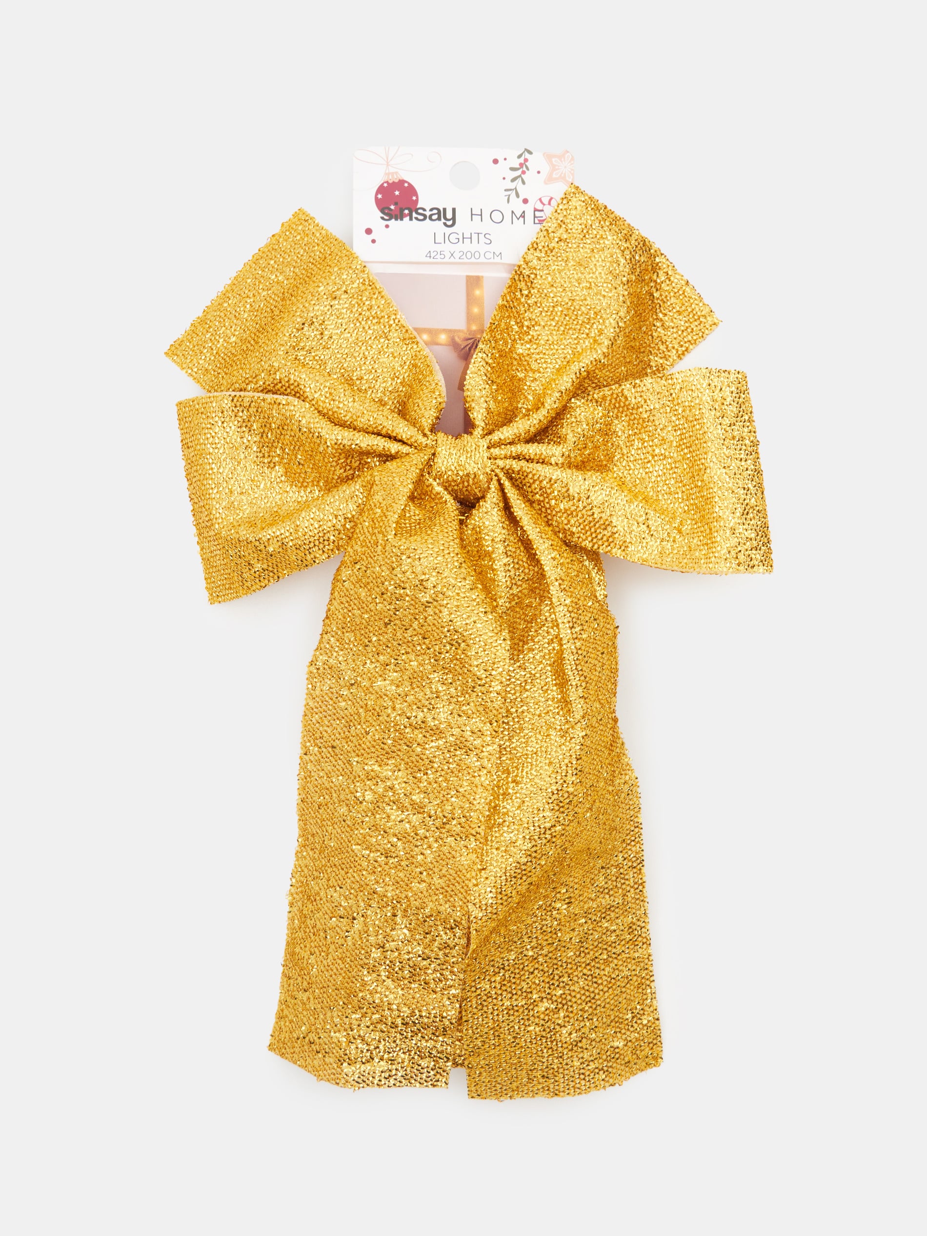 Sinsay - Φώτα LED Χριστουγέννων με σχέδιο φιόγκο - χρυσο φωτογραφία