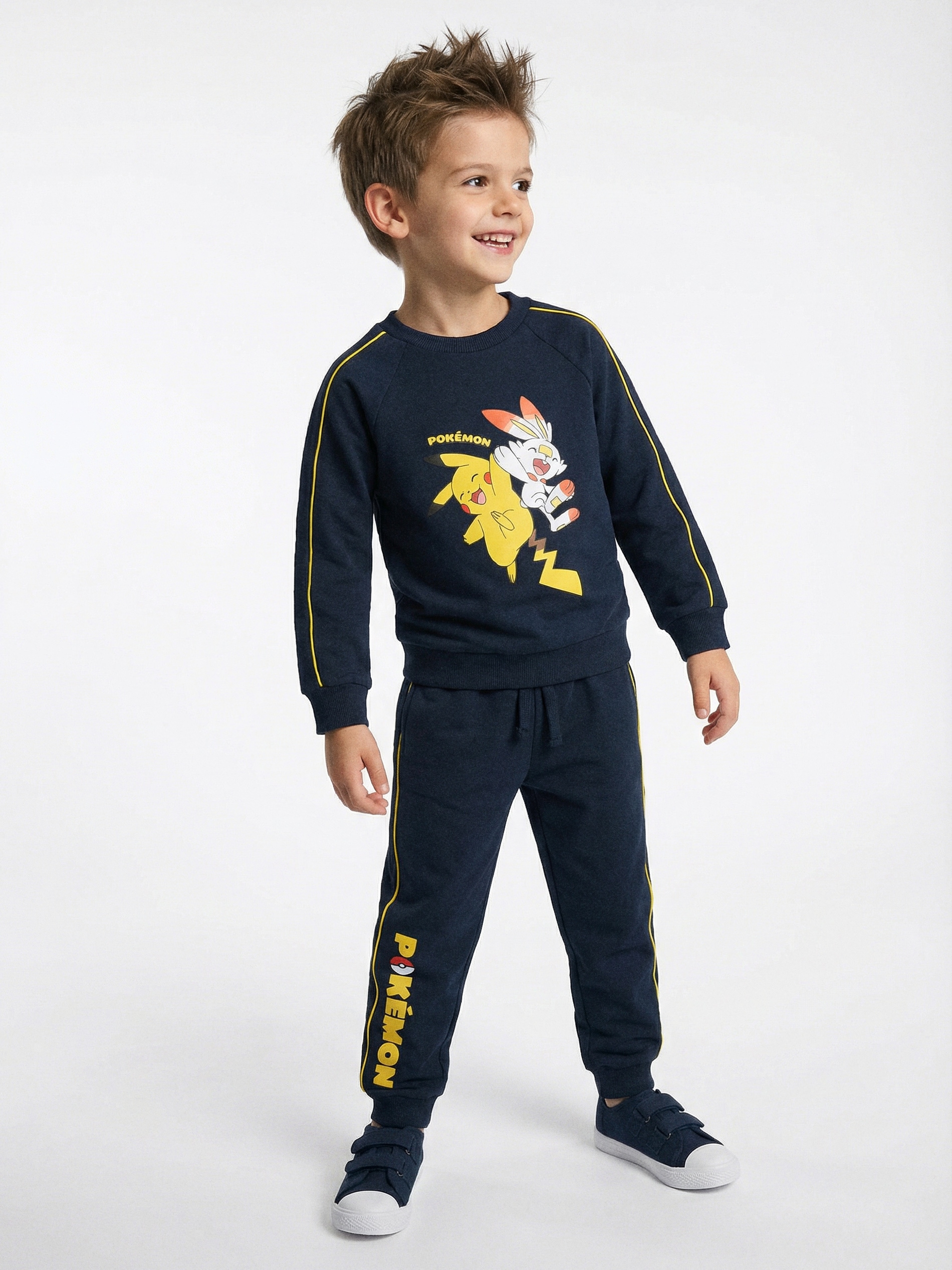 Sinsay - Komplet dresowy z nadrukiem Pokemon - granatowy