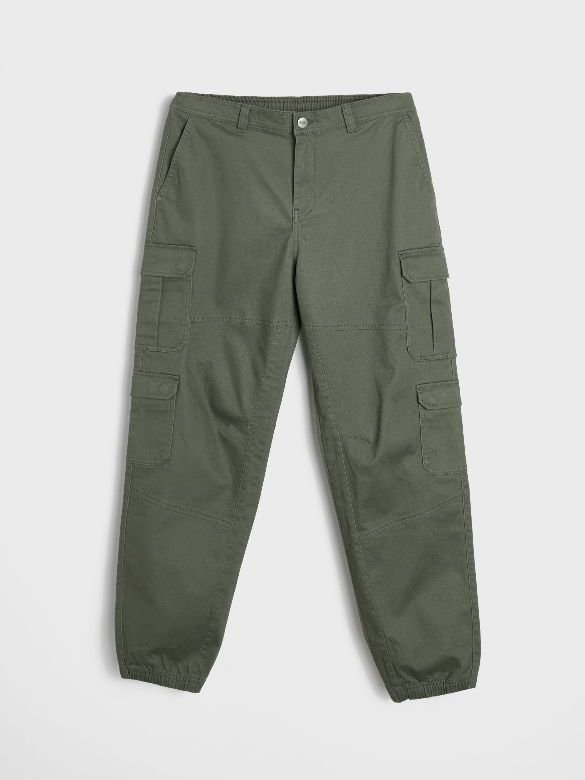 Sinsay - Spodnie cargo jogger - zielony