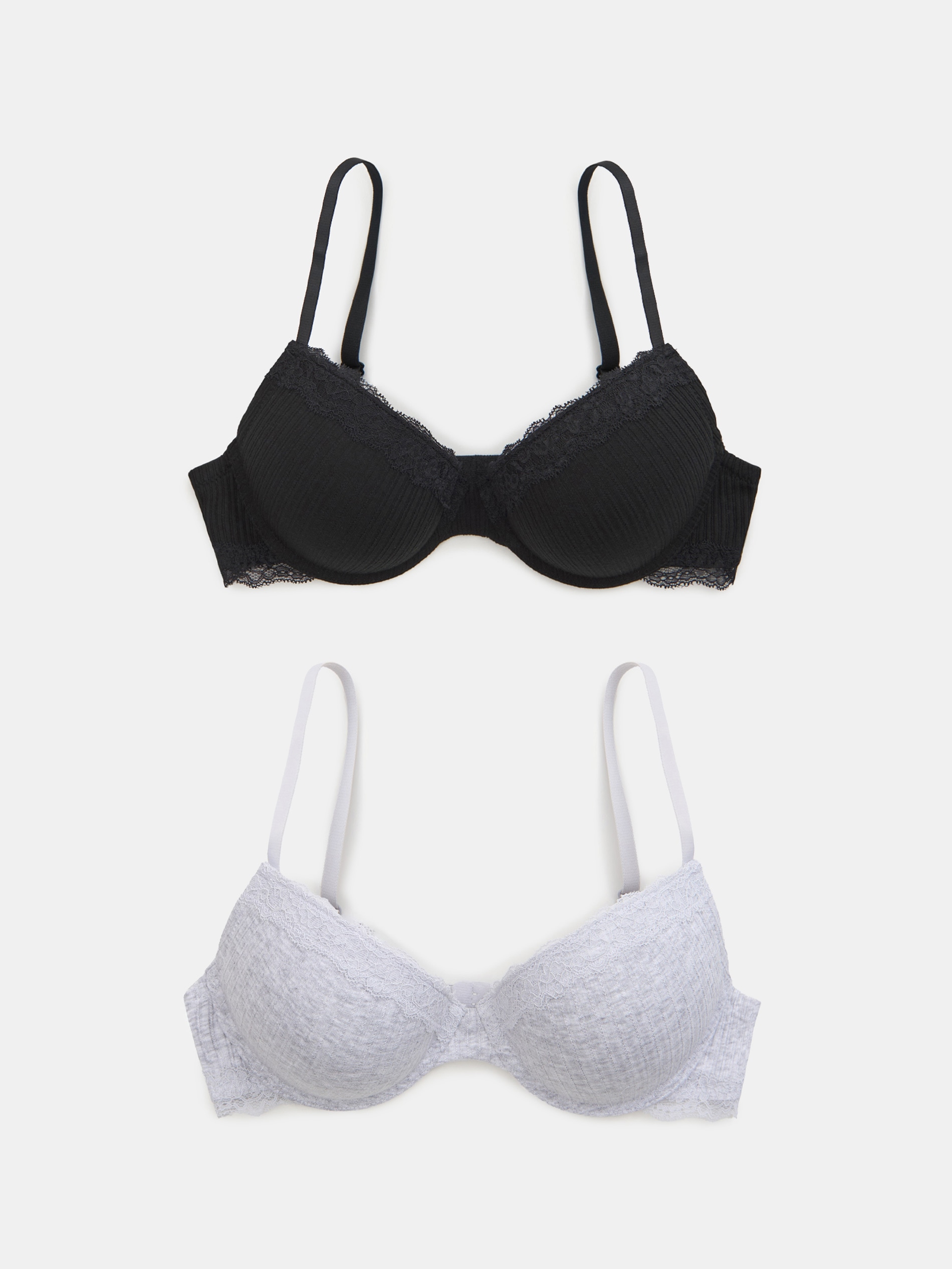 Sinsay - Bawełniane biustonosze push-up 2 pack - wielobarwny