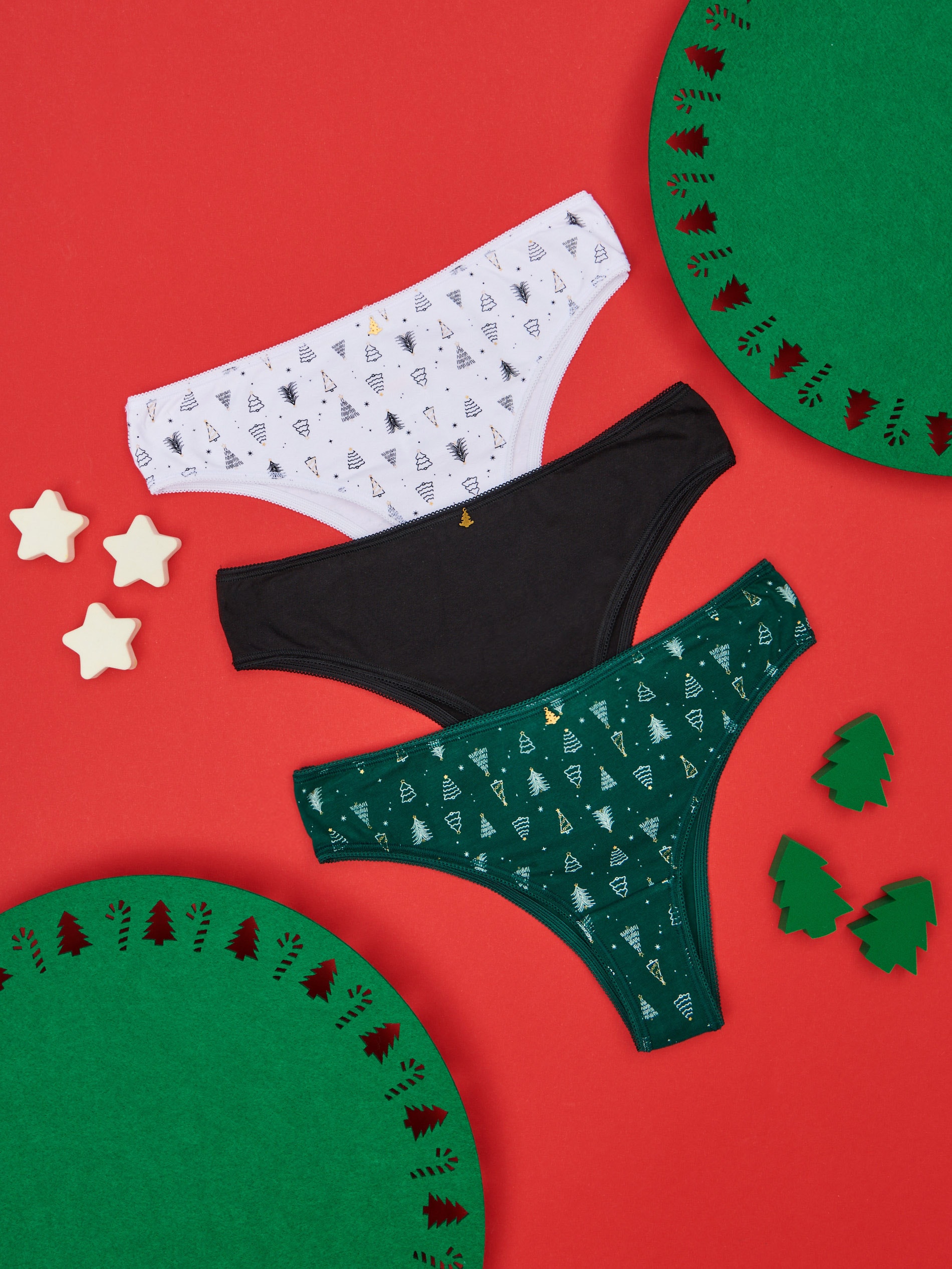 Sinsay - Majtki 3 pack - wielobarwny