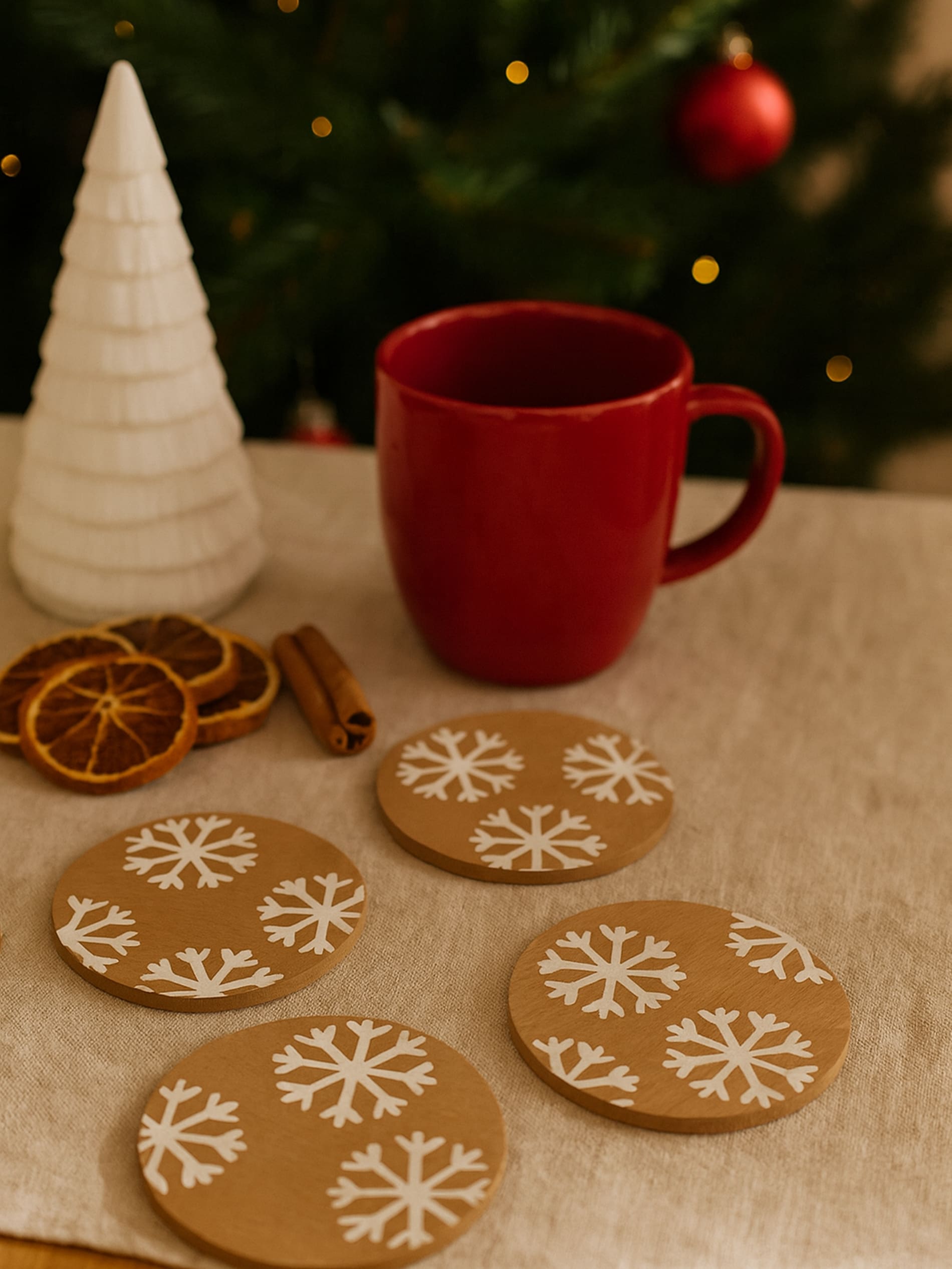 Sinsay - Σουβέρ με χριστουγεννιάτικο μοτίβο 4 τεμάχια - πολυχρωμο φωτογραφία