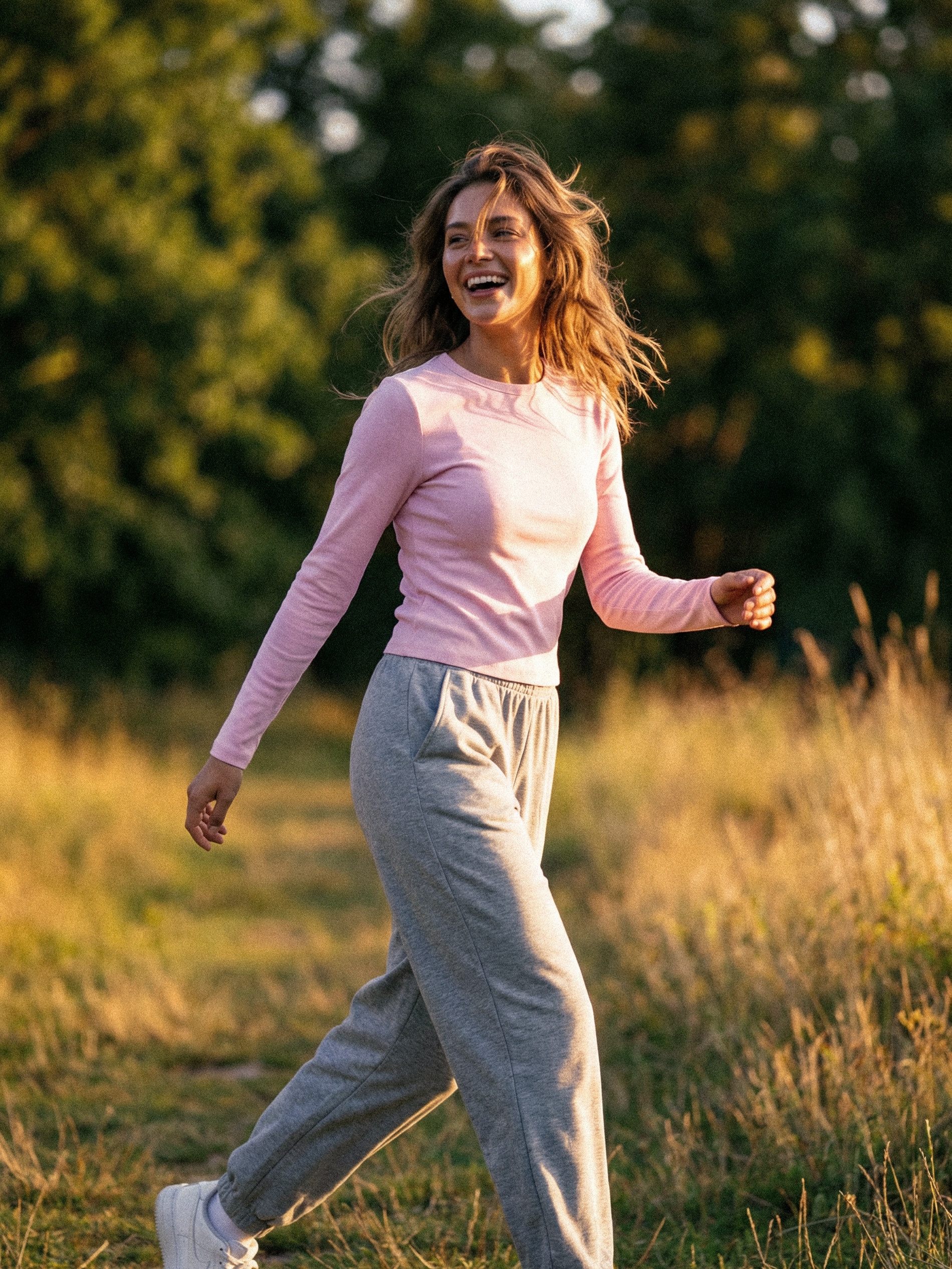 Sinsay - Bawełniana koszulka z długim rękawem - różowy