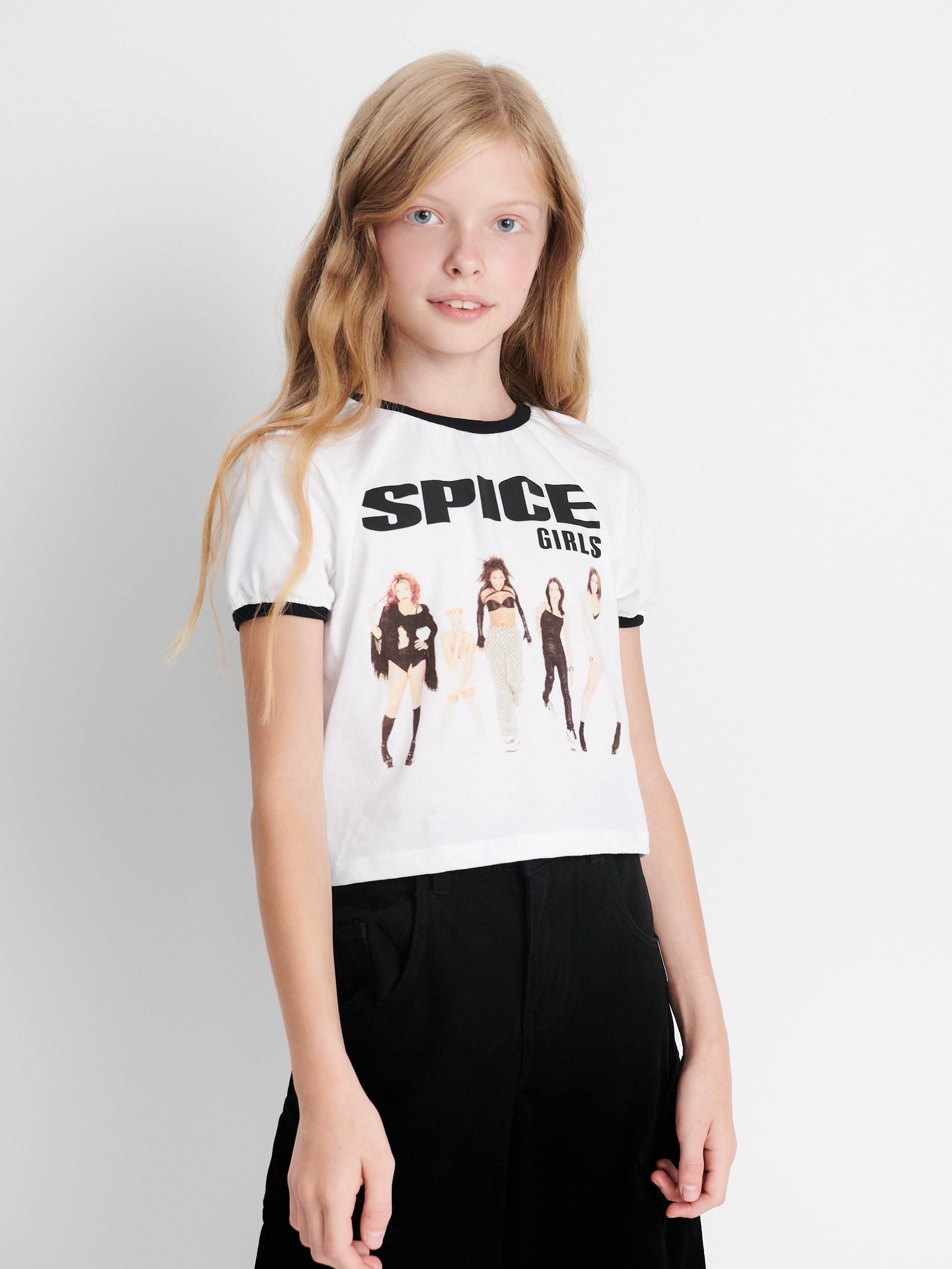 Sinsay - Bawełniana koszulka z nadrukiem Spice Girls - wielobarwny