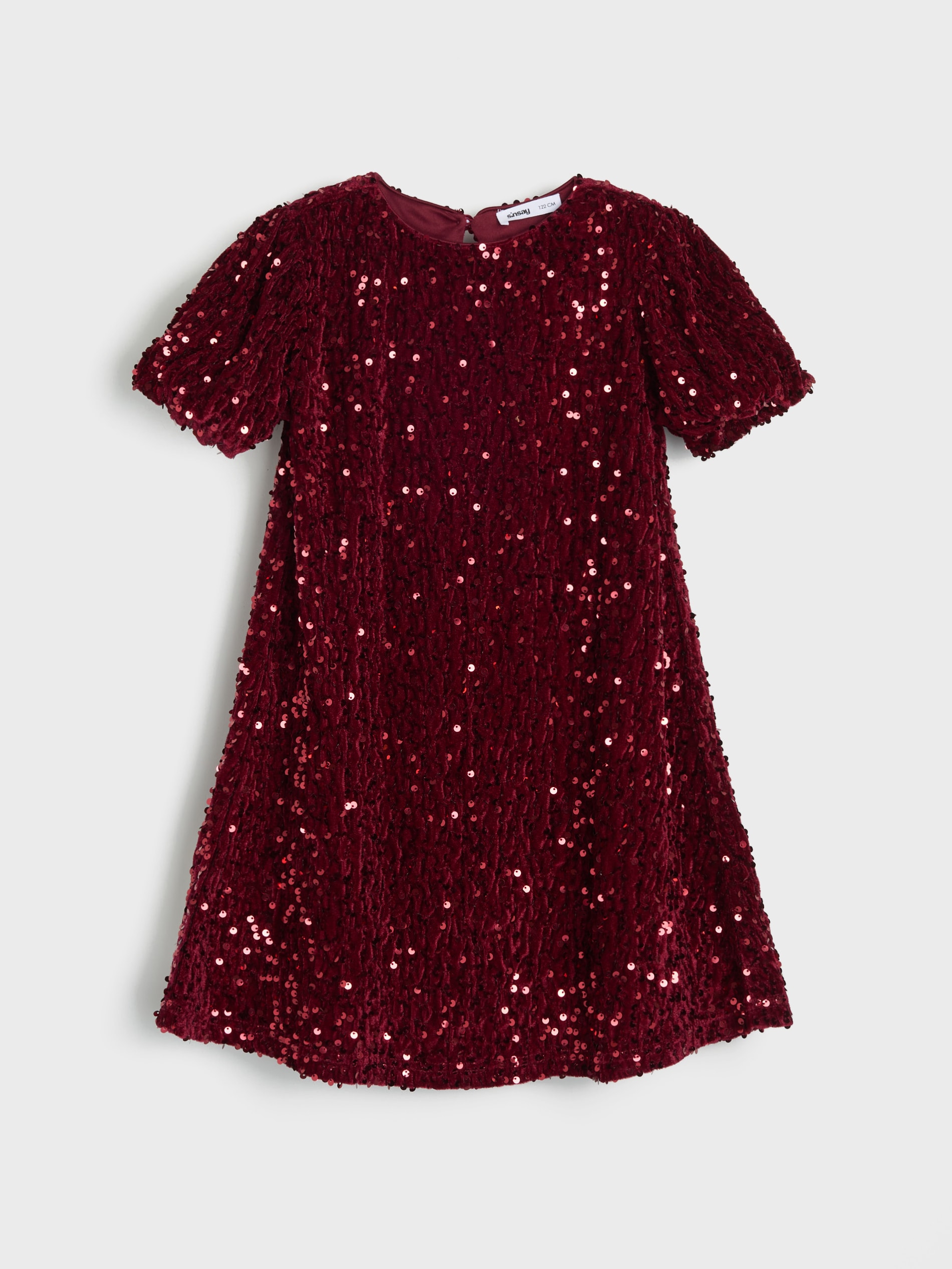 Sinsay - Φόρεμα με παγέτες - burgundy φωτογραφία