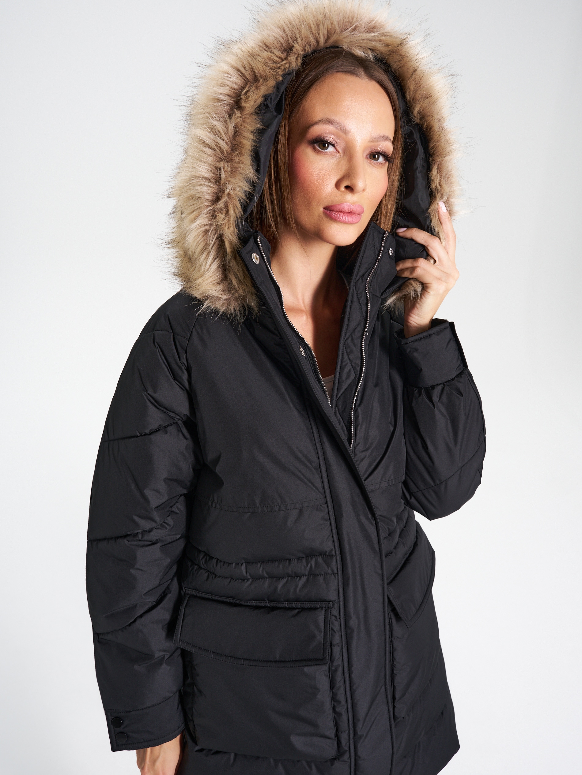 Sinsay - Τζάκετ με κουκούλα - μαυρο φωτογραφία