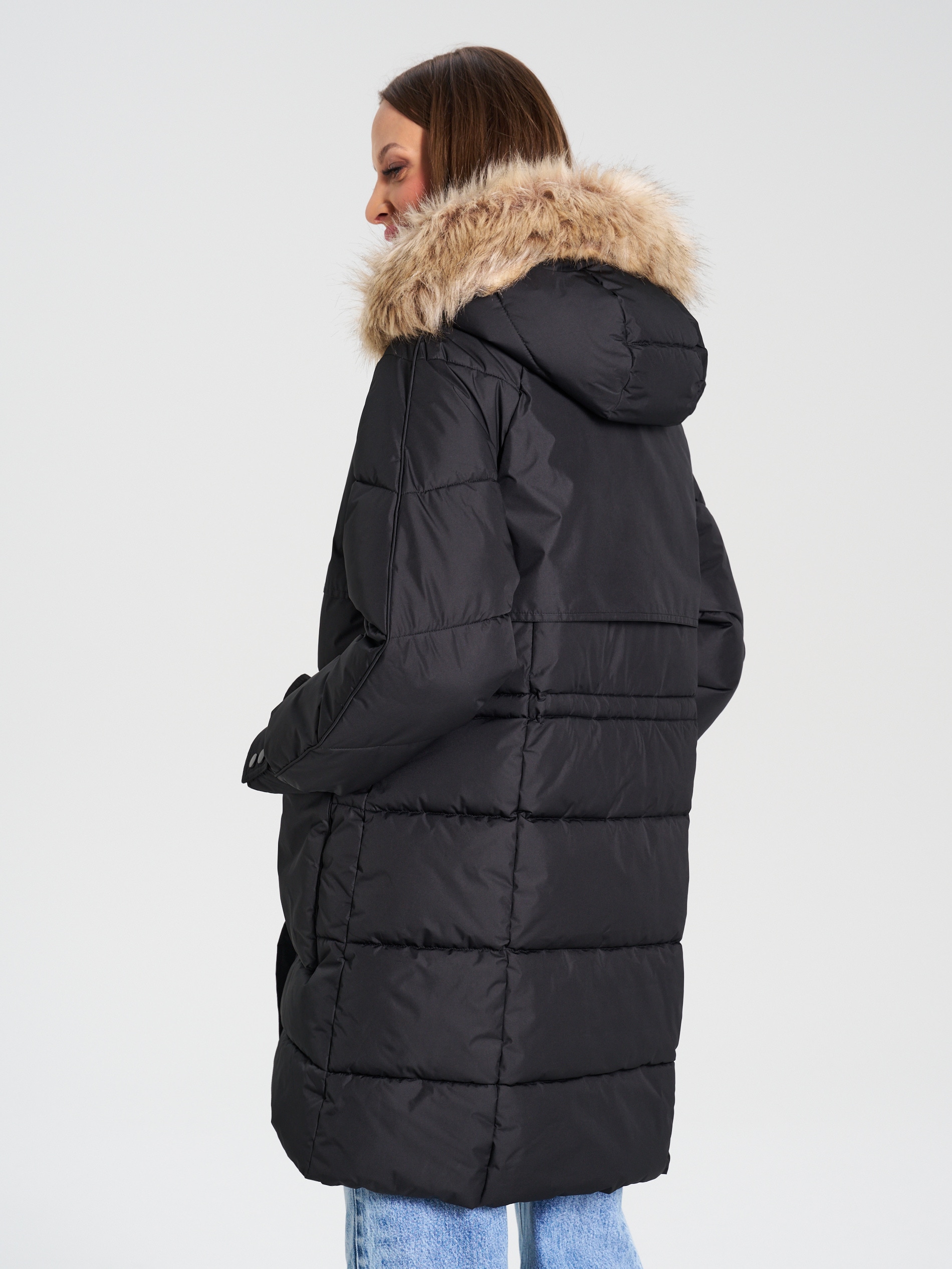 Sinsay - Τζάκετ με κουκούλα - μαυρο φωτογραφία