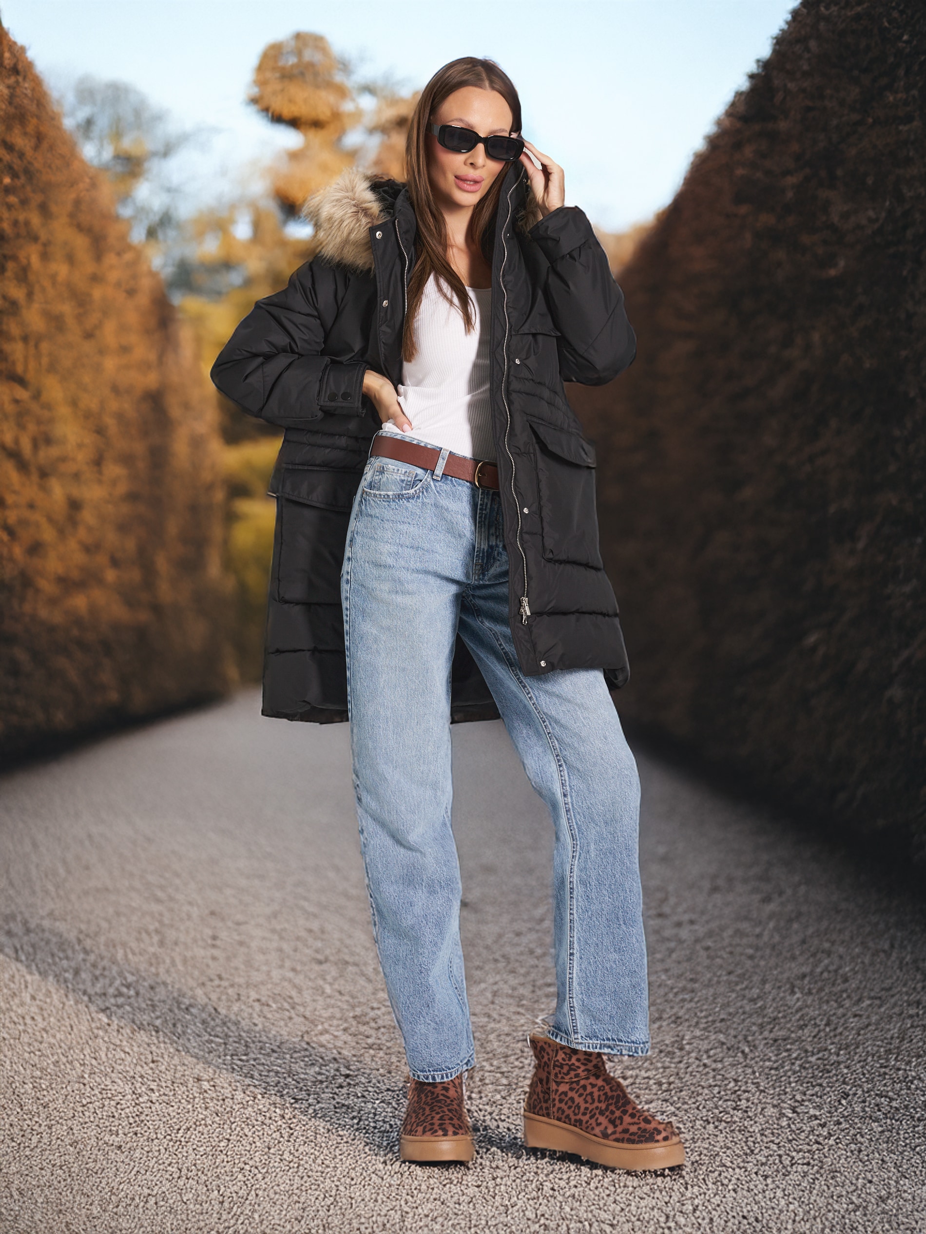 Sinsay - Τζάκετ με κουκούλα - μαυρο φωτογραφία