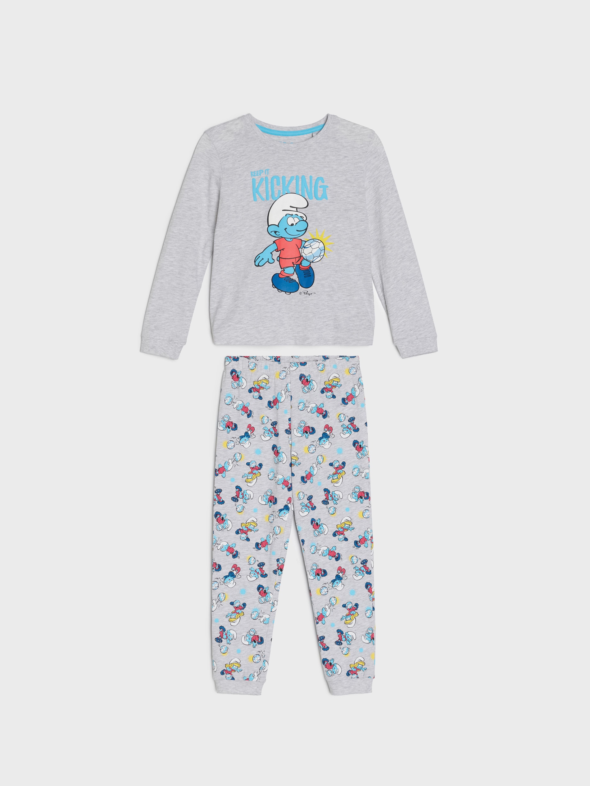 Sinsay - Piżama dwuczęściowa The Smurfs - szary