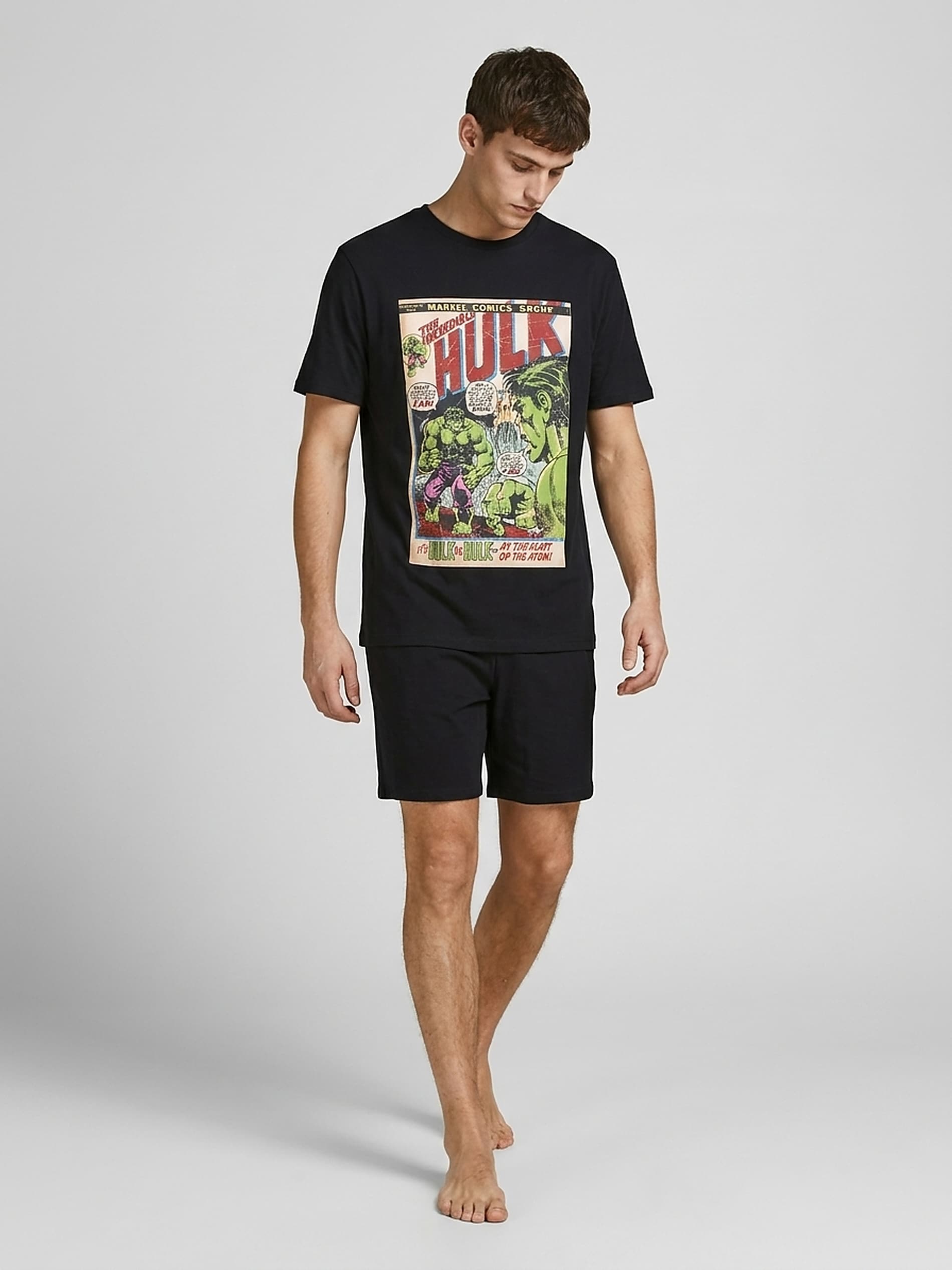Sinsay - Bawełniana piżama dwuczęściowa Hulk - czarny