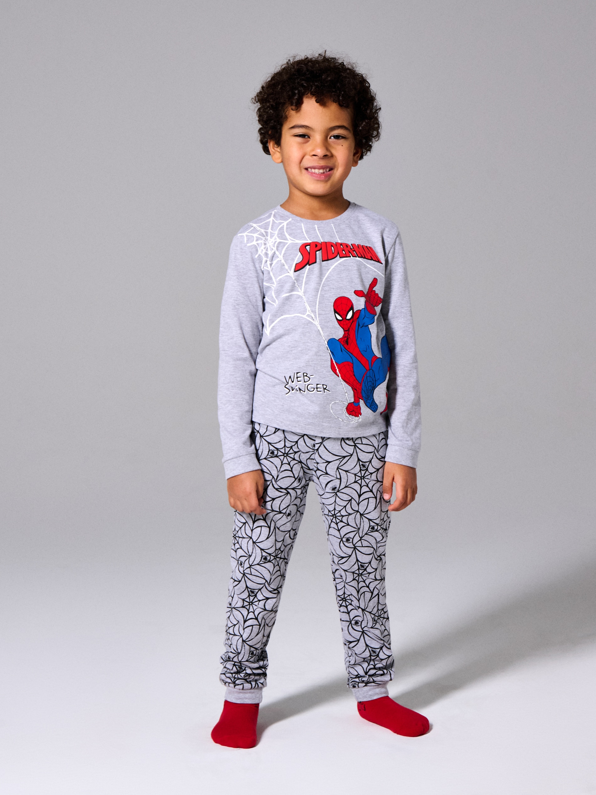 Sinsay - Piżama dwuczęściowa Spider-Man - szary