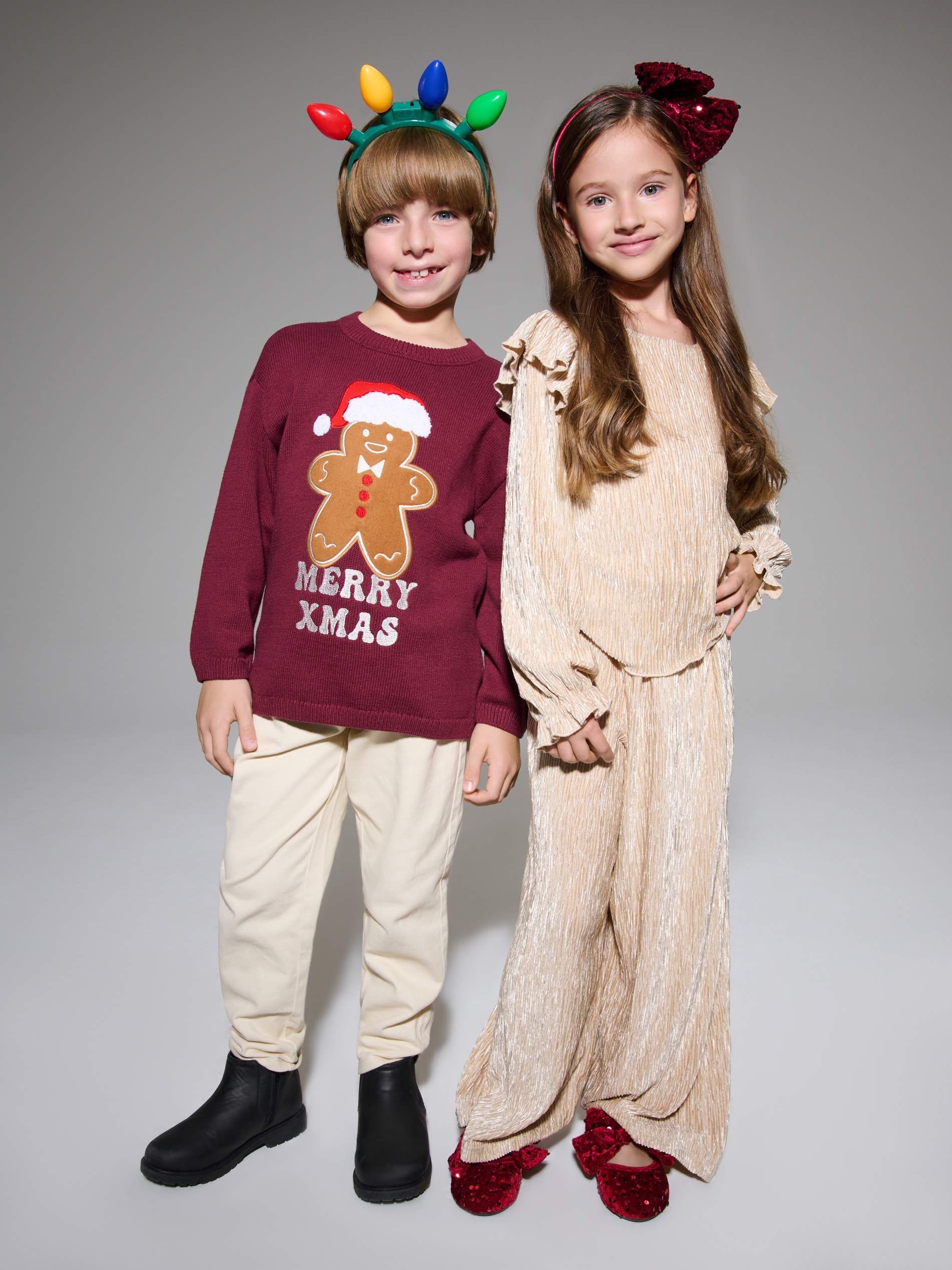 Sinsay - Πουλόβερ με χριστουγεννιάτικο θέμα - burgundy φωτογραφία