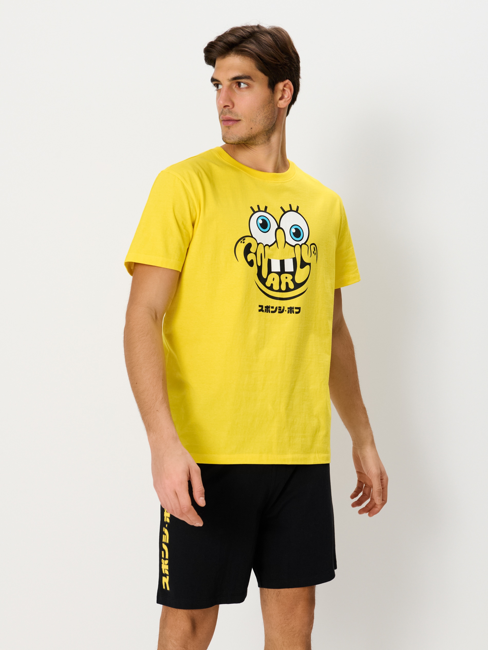 Sinsay - Piżama dwuczęściowa SpongeBob SquarePants - czarny