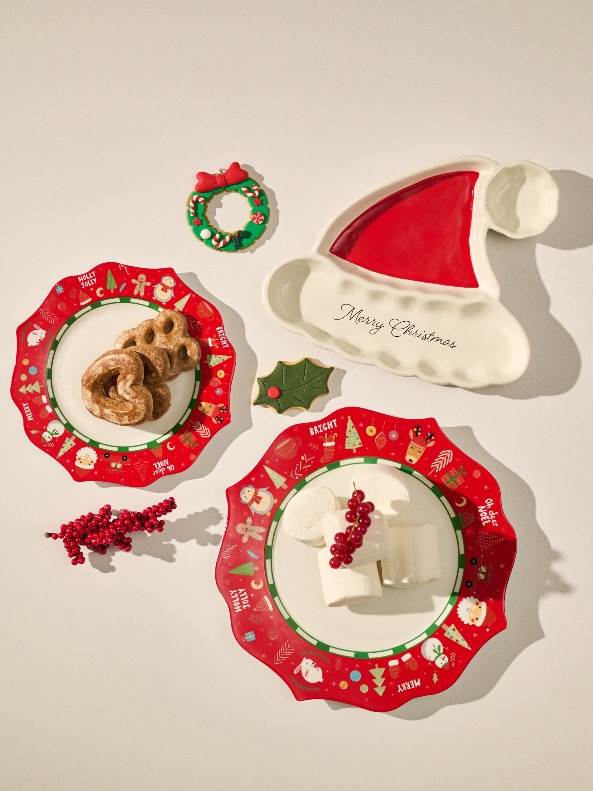 Sinsay - Πιάτο με χριστουγεννιάτικο μοτίβο - πολυχρωμο φωτογραφία