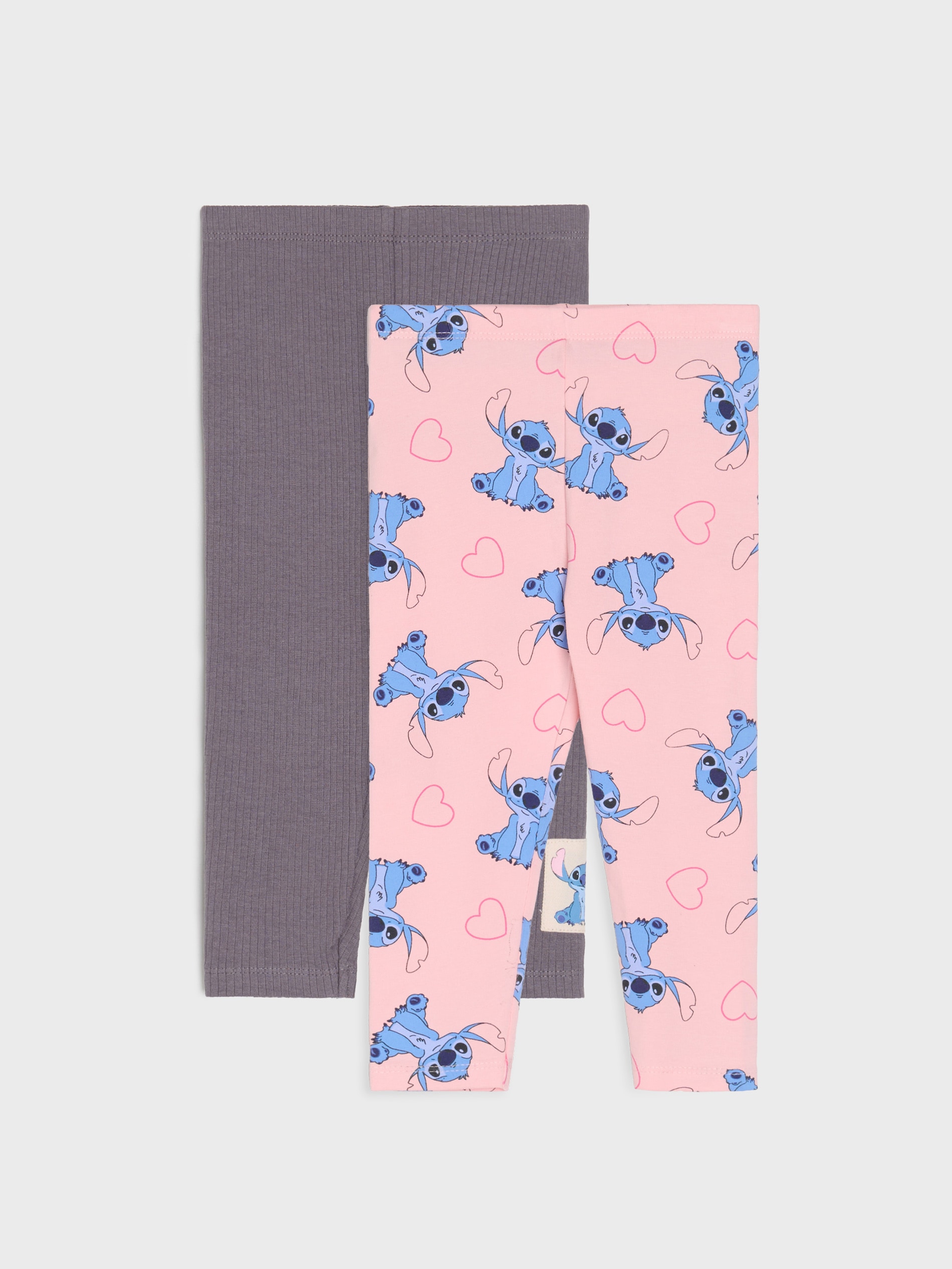 Sinsay - Legginsy 2 pack Stitch - różowy