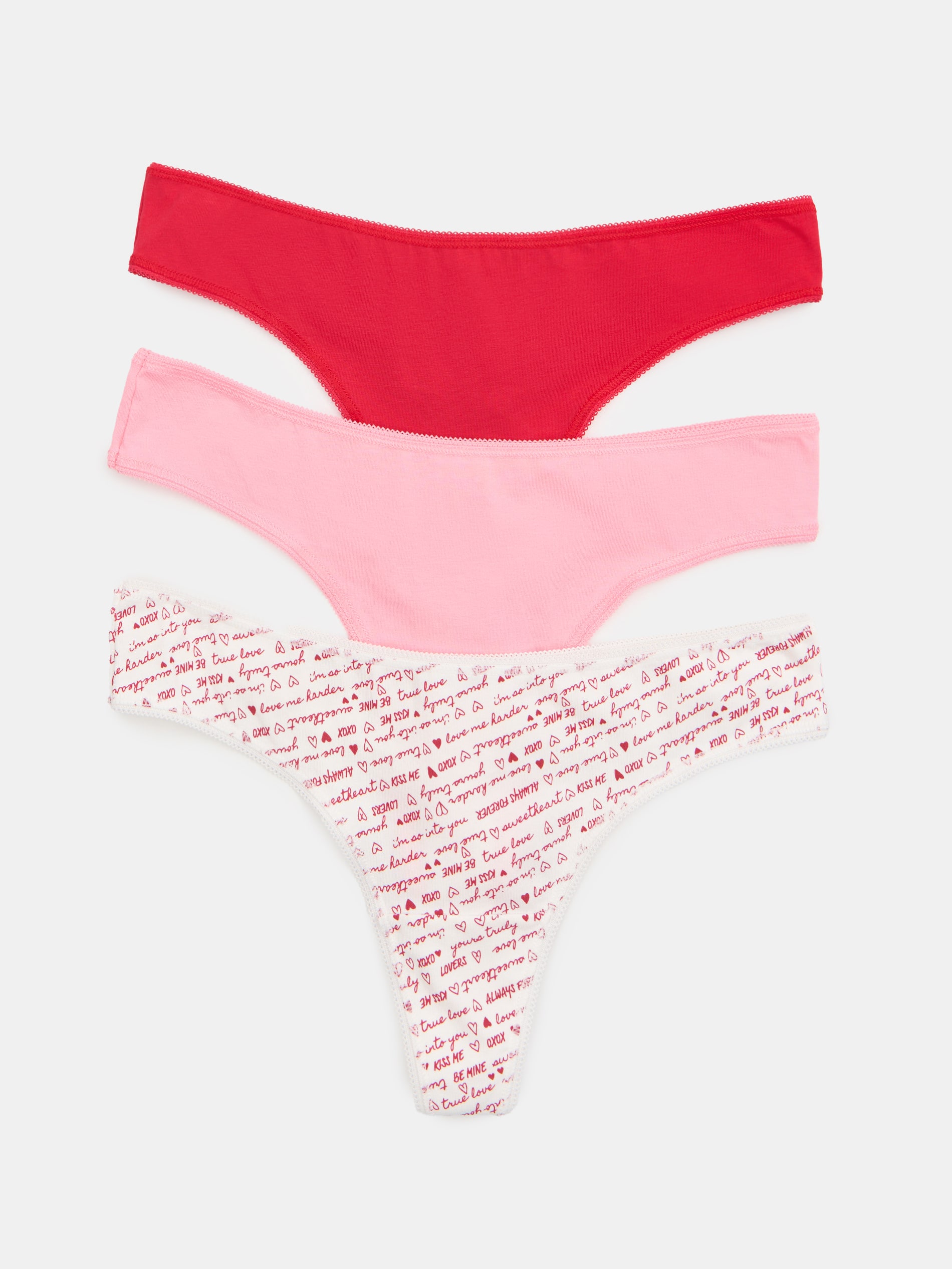 Sinsay - Bawełniane stringi 3 pack - wielobarwny