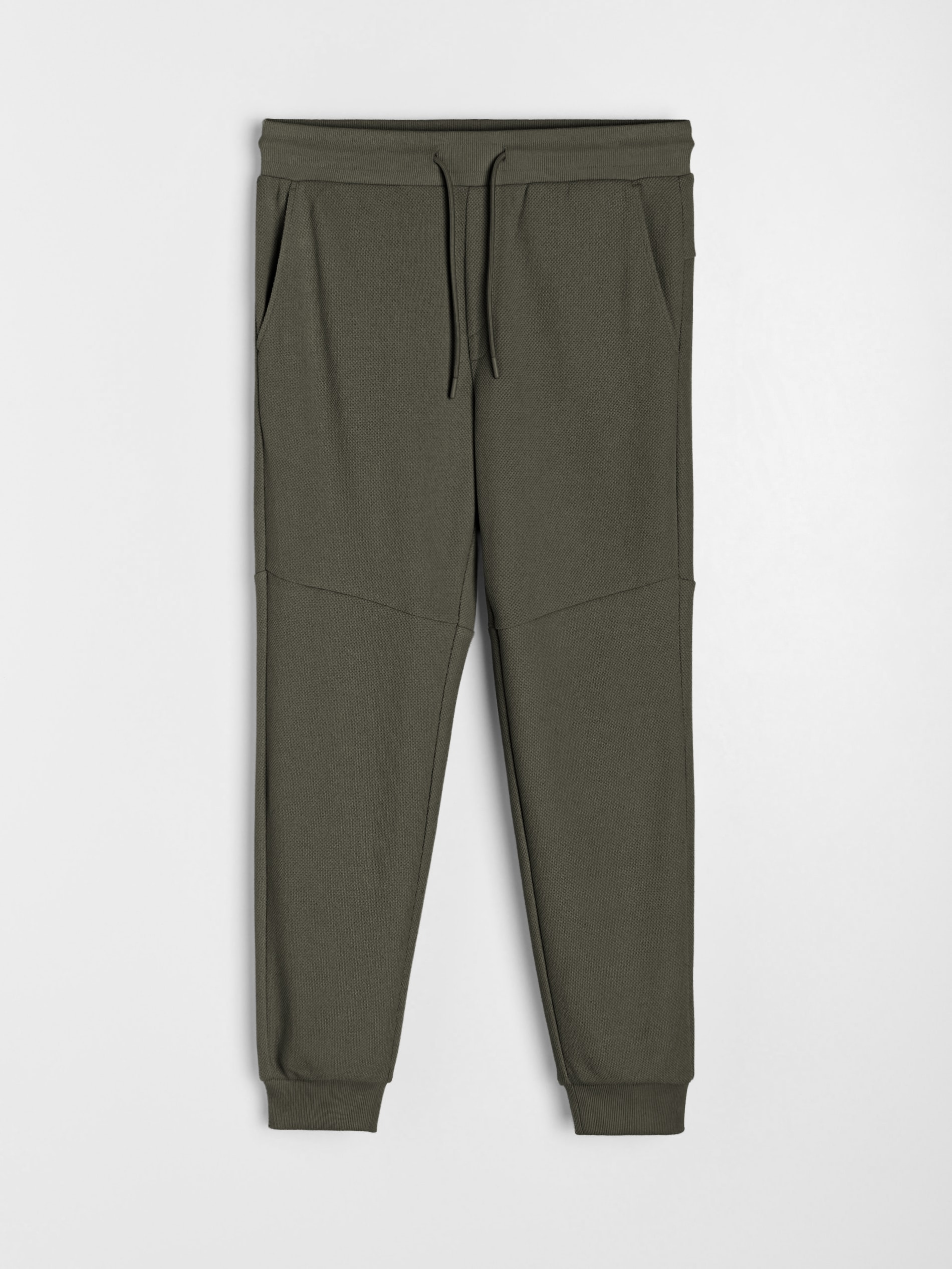 Sinsay - Spodnie jogger dresowe pique - khaki